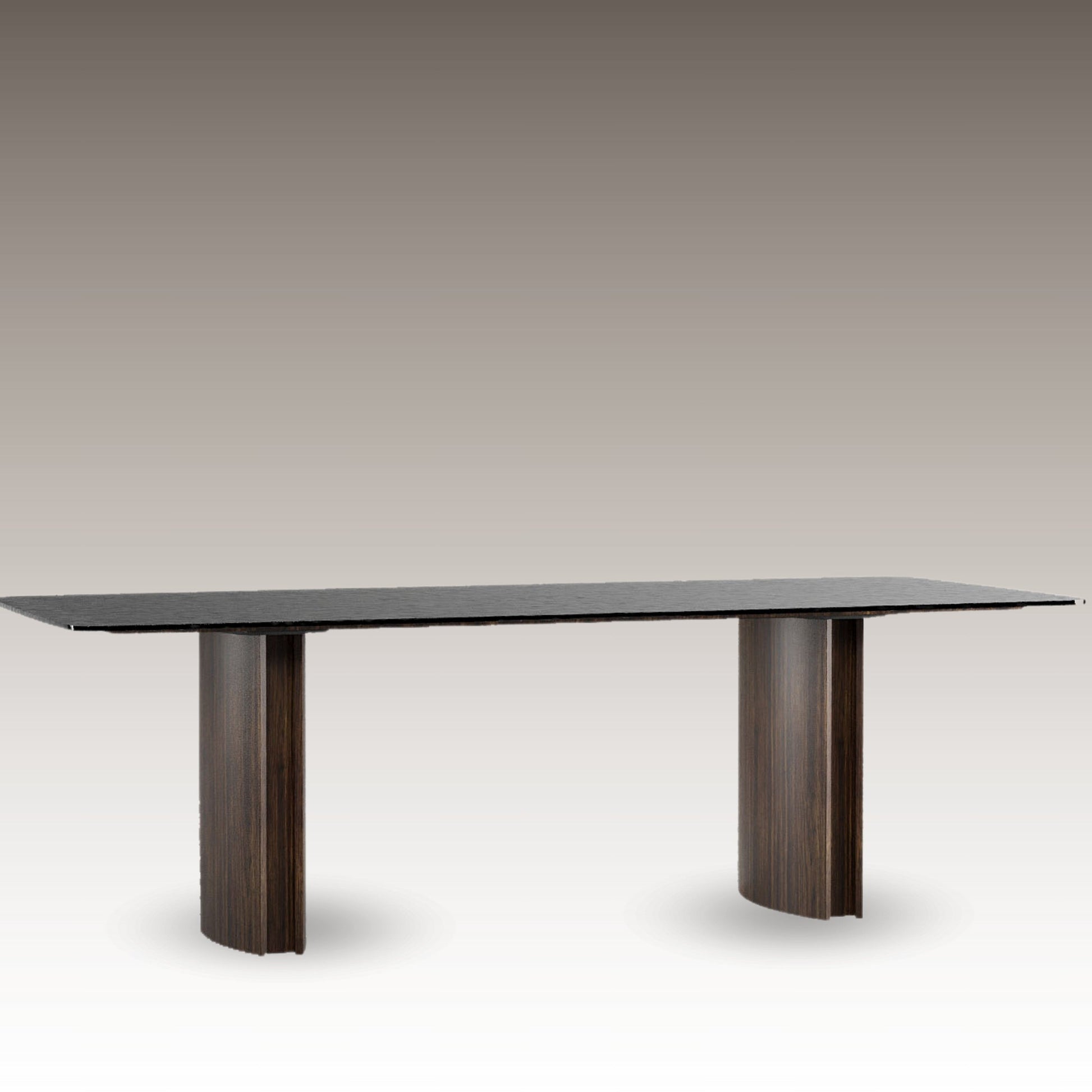 Flow Glass Dining Table in Studio