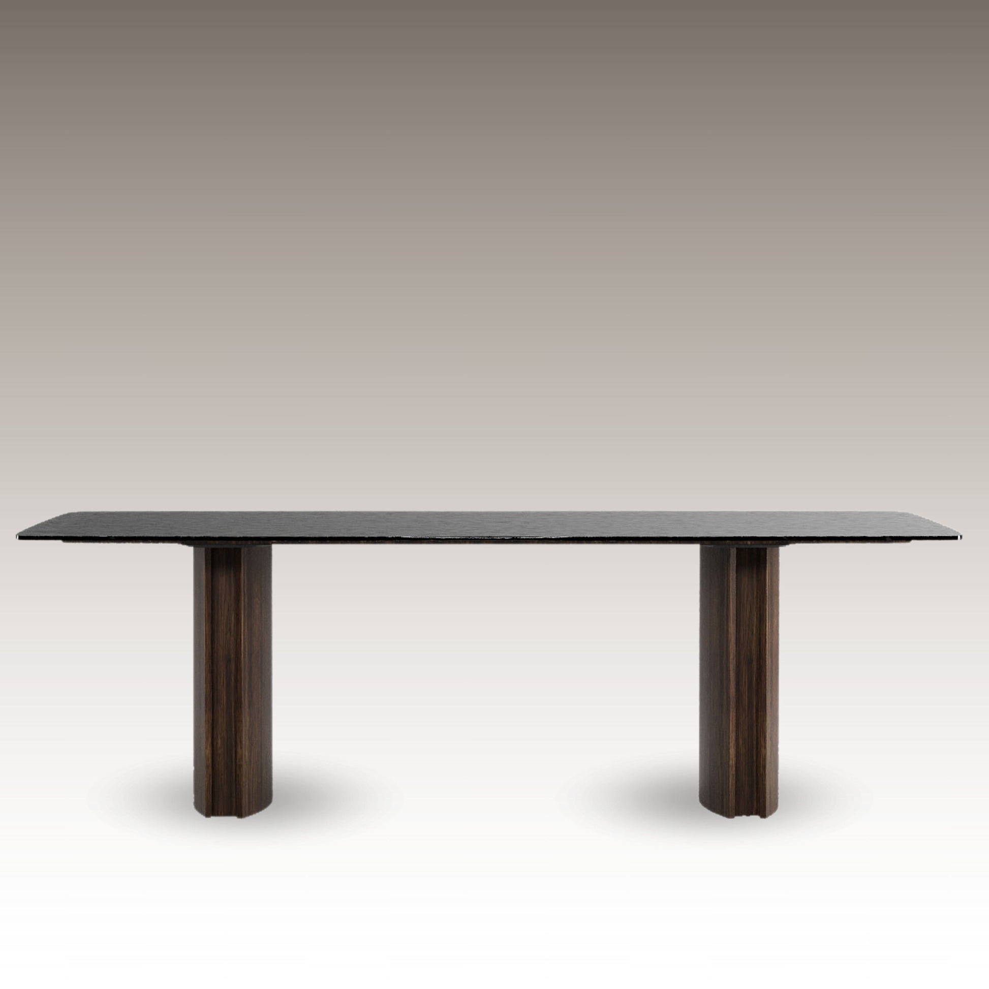 Flow Glass Dining Table in Studio