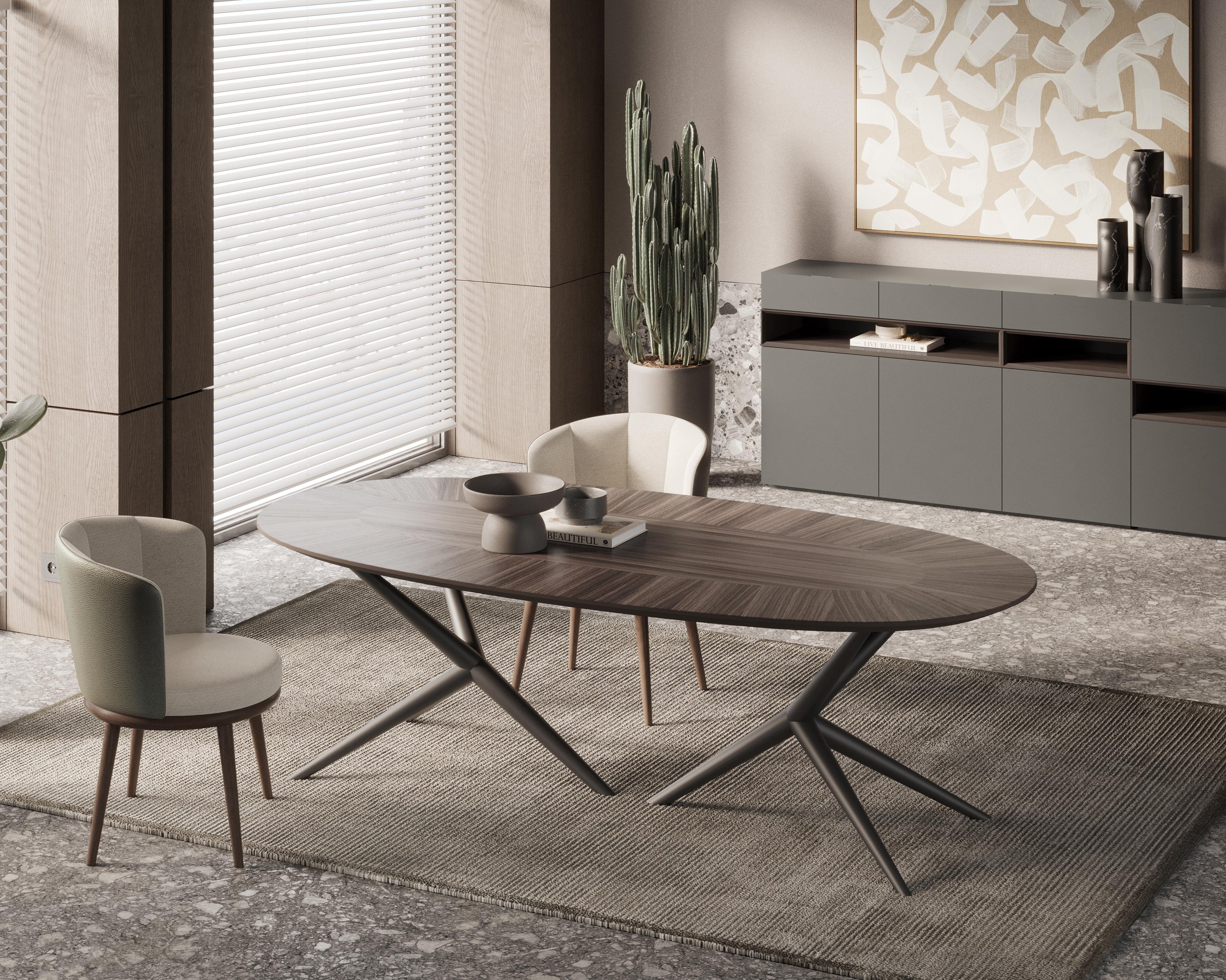 Lupa Dining Chair paired with a modern dining table, creating a cohesive and stylish dining setup.