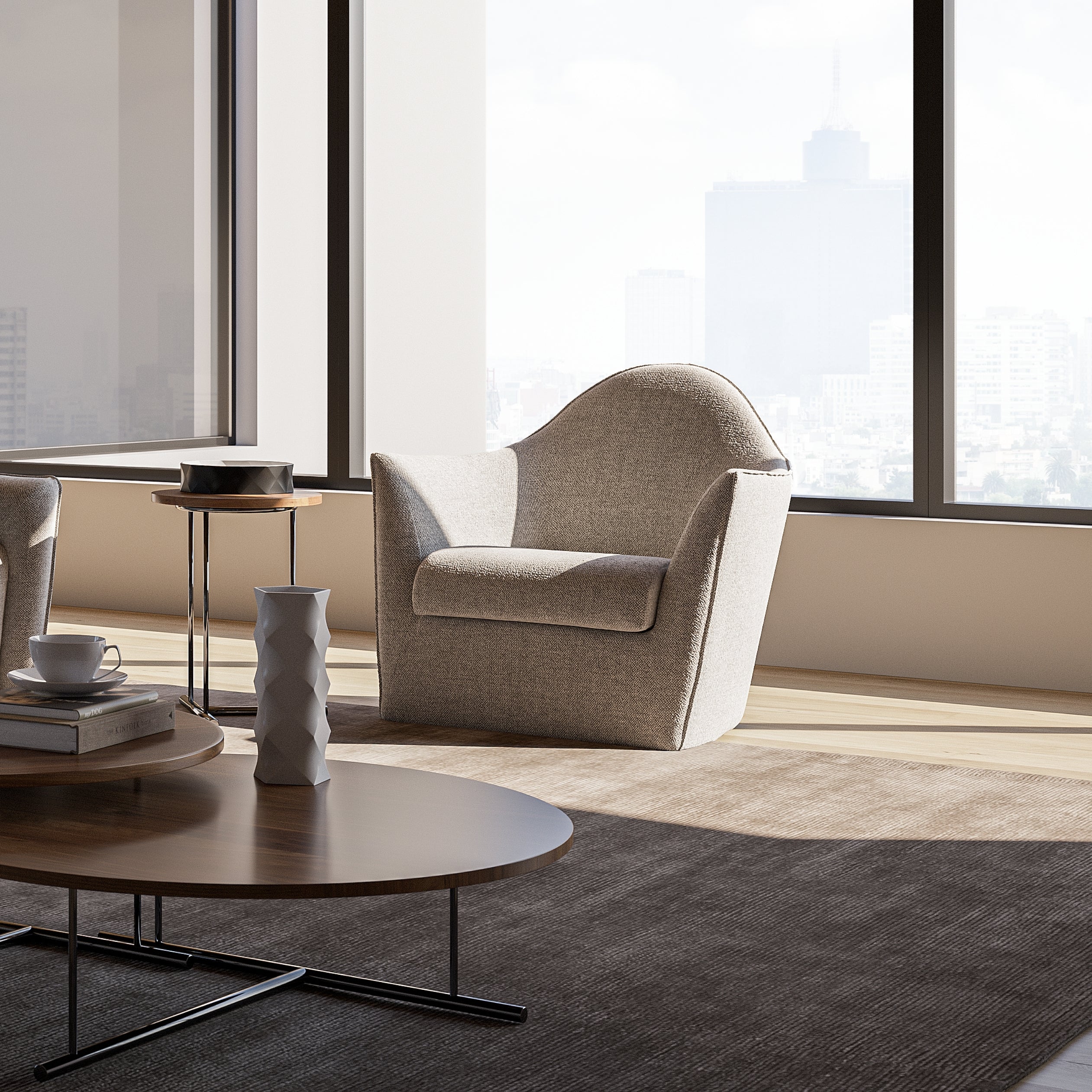 Serene Armchair – Modern Sculptural Lounge Chair – Canapy Furniture