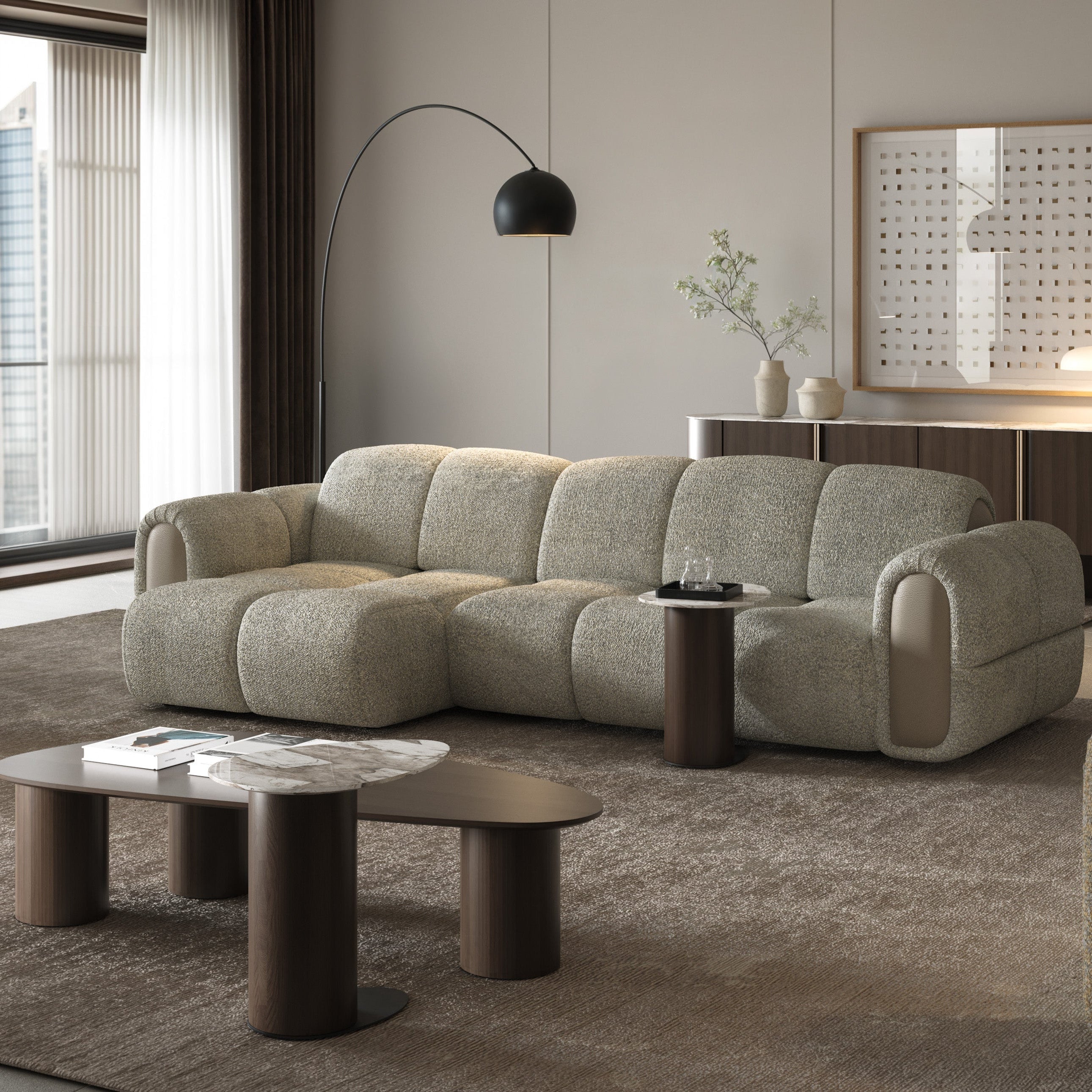 Verona Lounge Sofa –  modular sofa with customizable fabric by Canapy Furniture