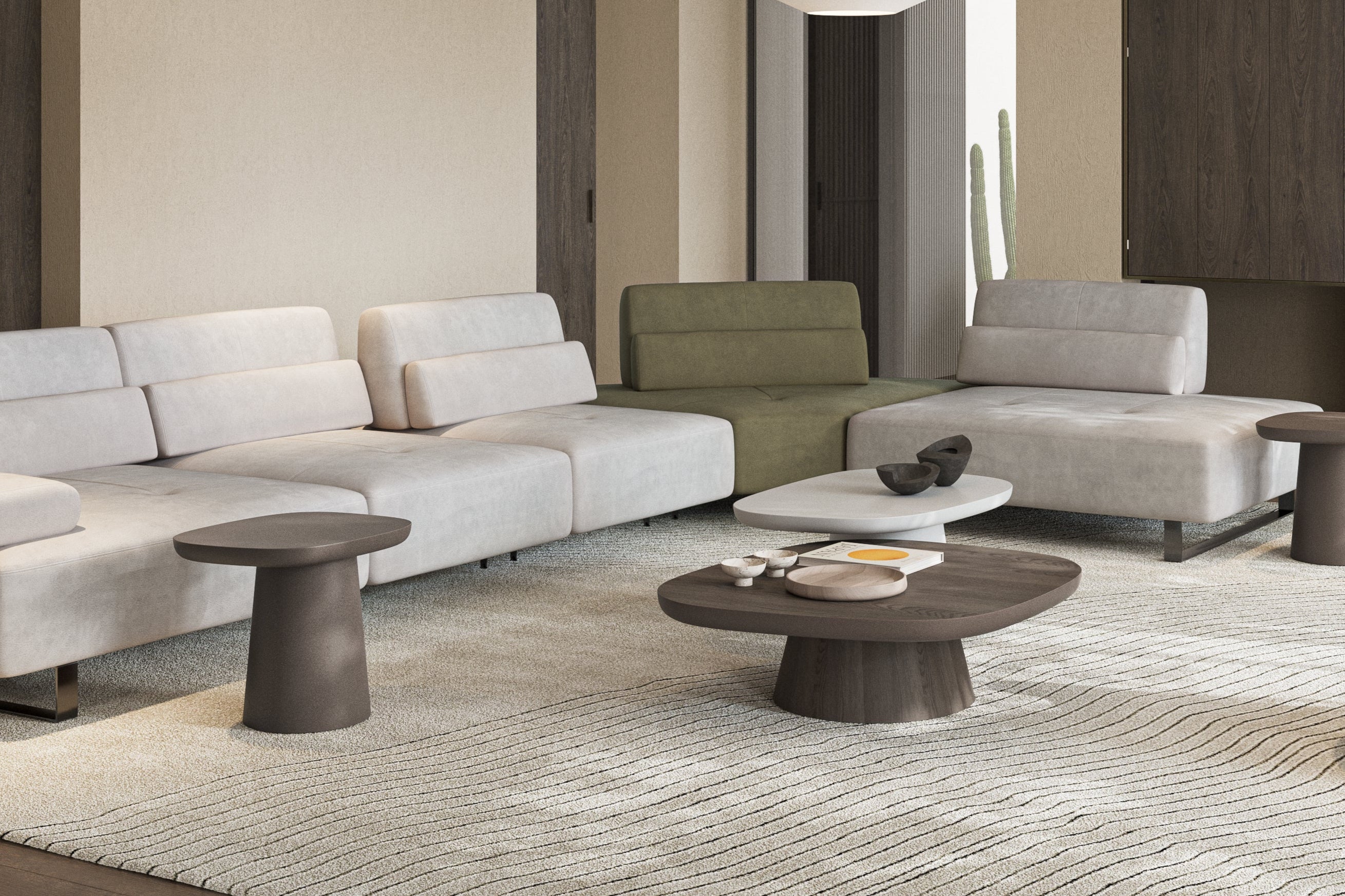 Ensemble de tables basses Moss (3 pièces)