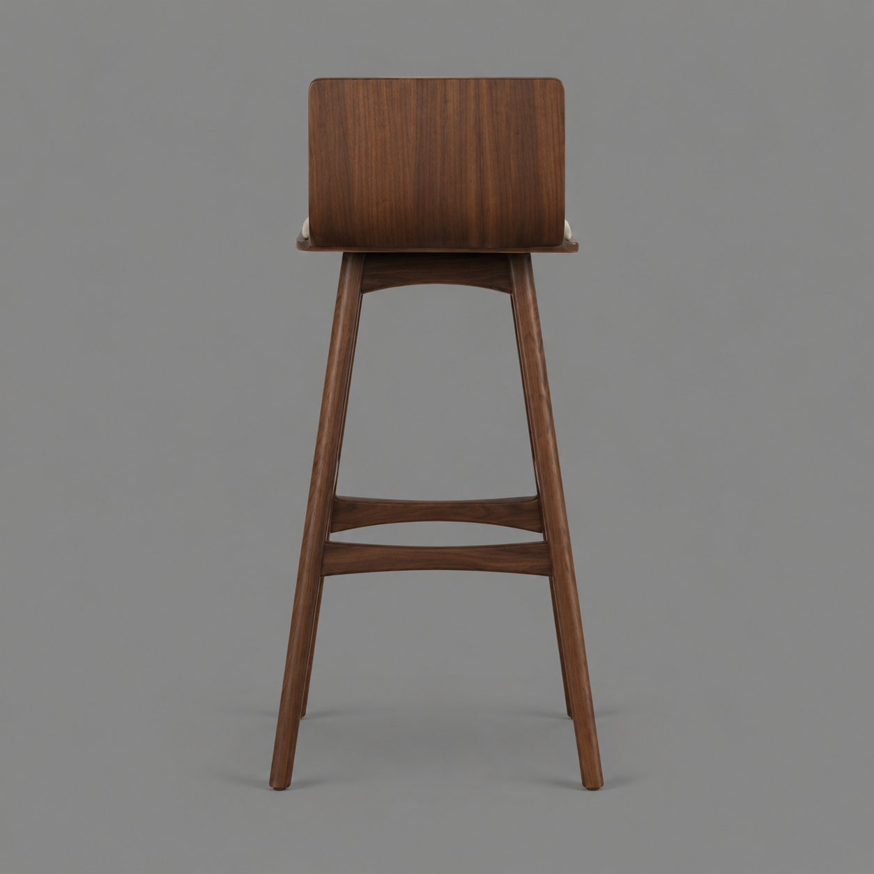 Arc Stool – Modern Wooden Bar Stool with Upholstered Seat