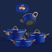 Yakamoz 8 Pcs Graye Pot Set