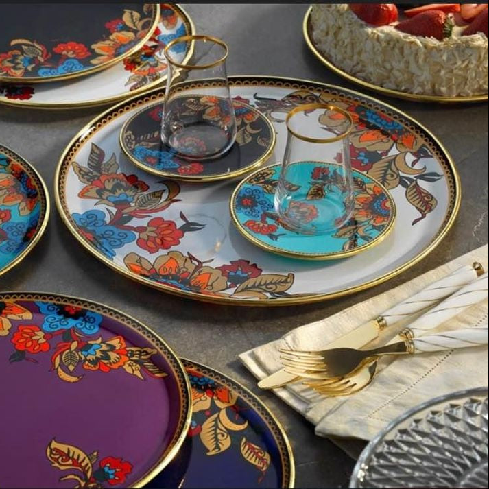 Glamor Gold Glided Glass Tray