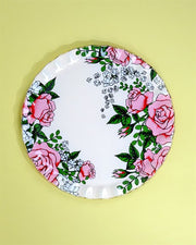 Floral Cream Cake Plates