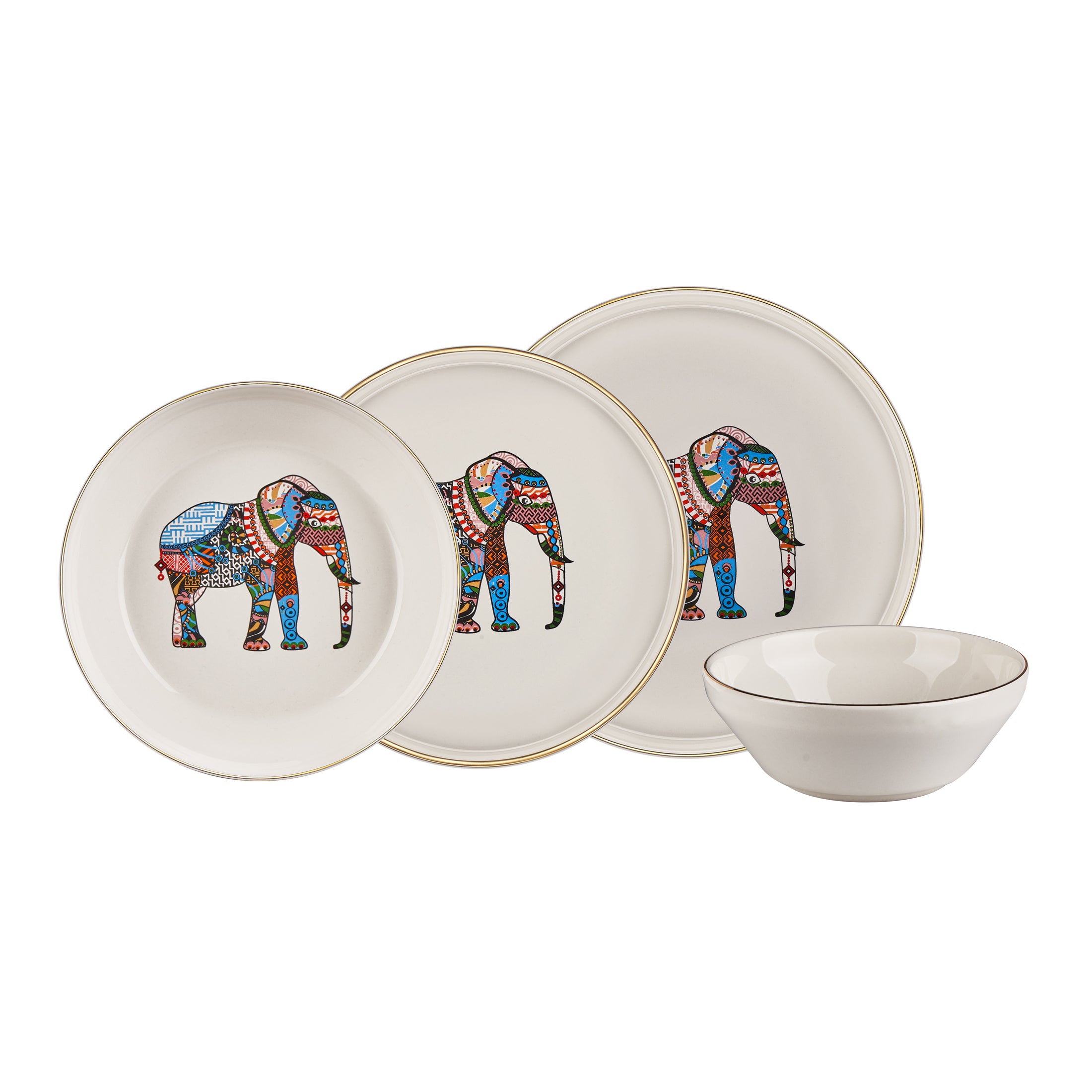 Elephant Dinnerware Set (24 pcs)