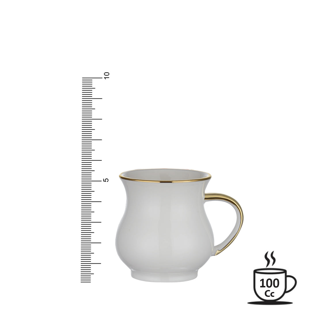 Plaid Jacquard 6 Person Demitasse Set