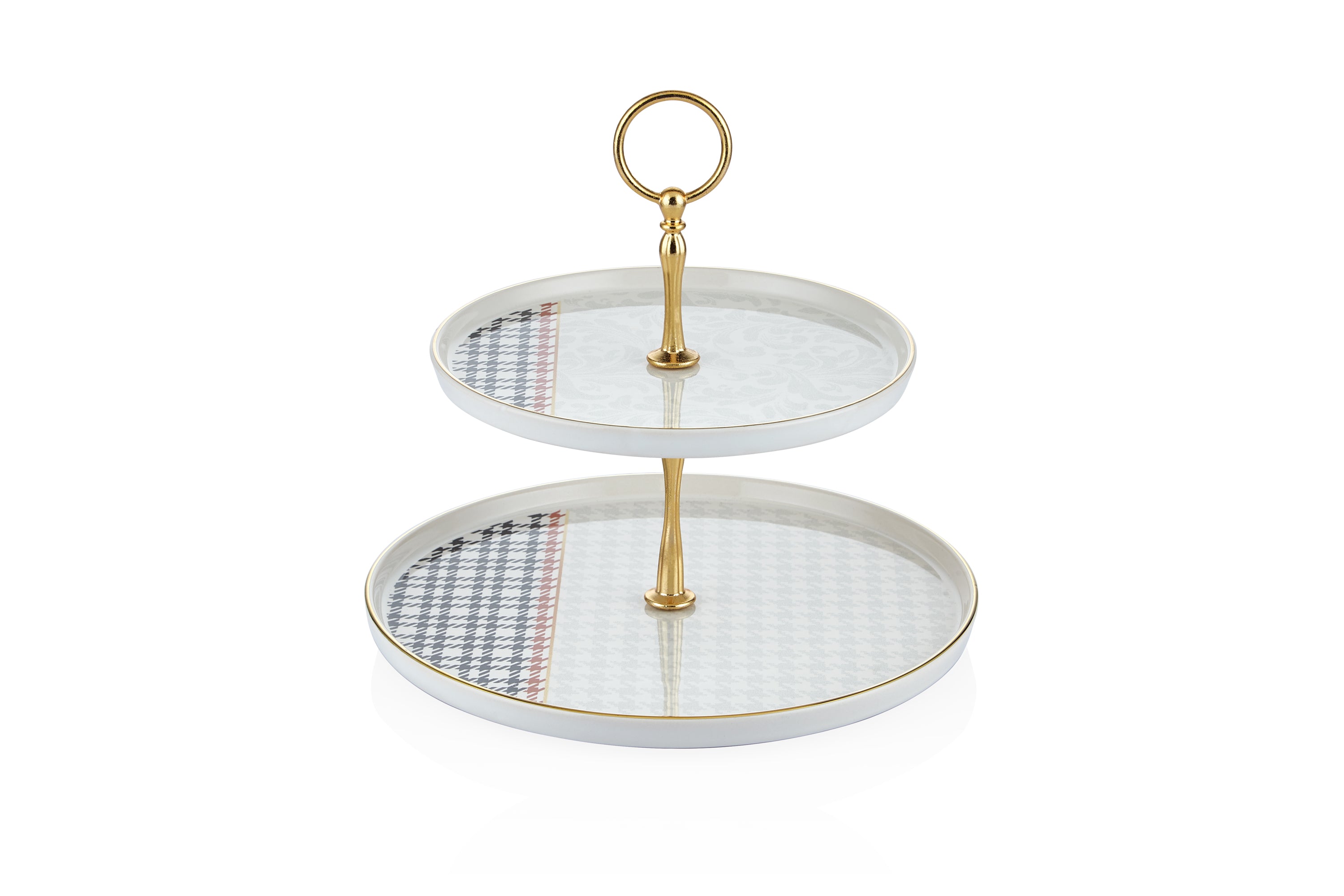 Plaid Jacquard Cake Stand