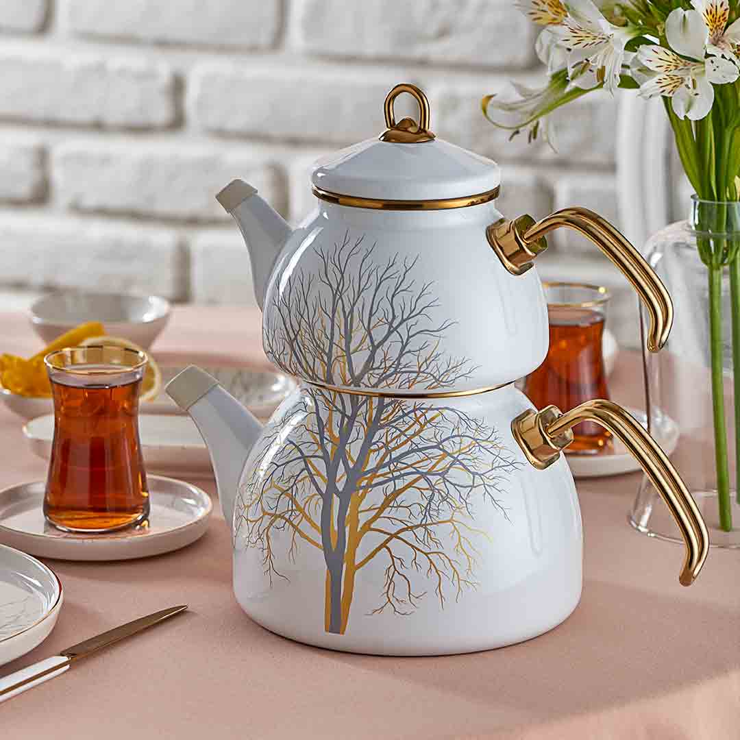 Planetree Enamel Teapot