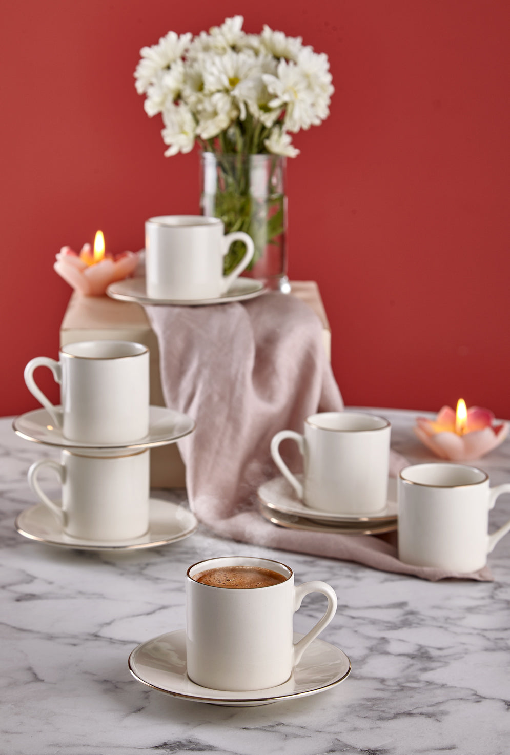 Pearl 6 Person Demitasse Set