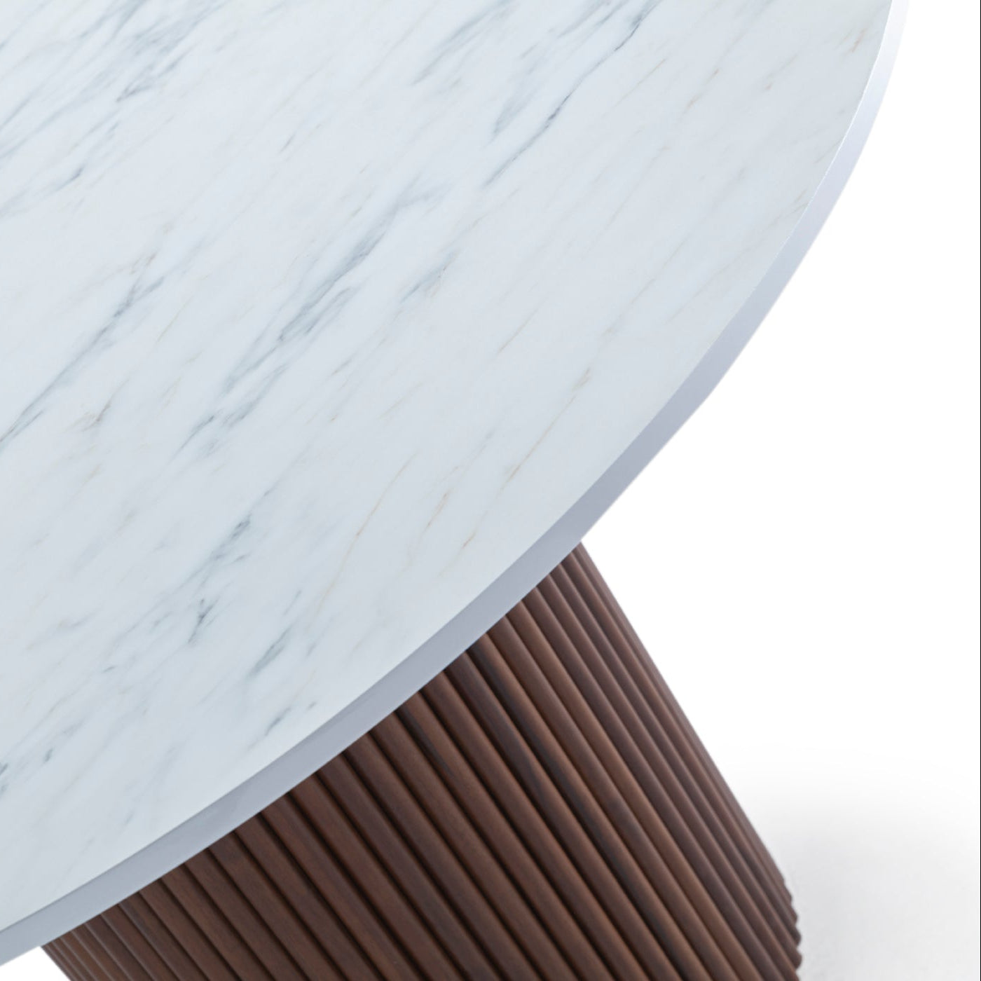 Moderno Walnut Round Dining Table