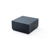 Black Marble Square Coffee Table featuring a sleek marble top and modern design, ideal for luxury interiors. Available with fast shipping across the GTA and Canada.