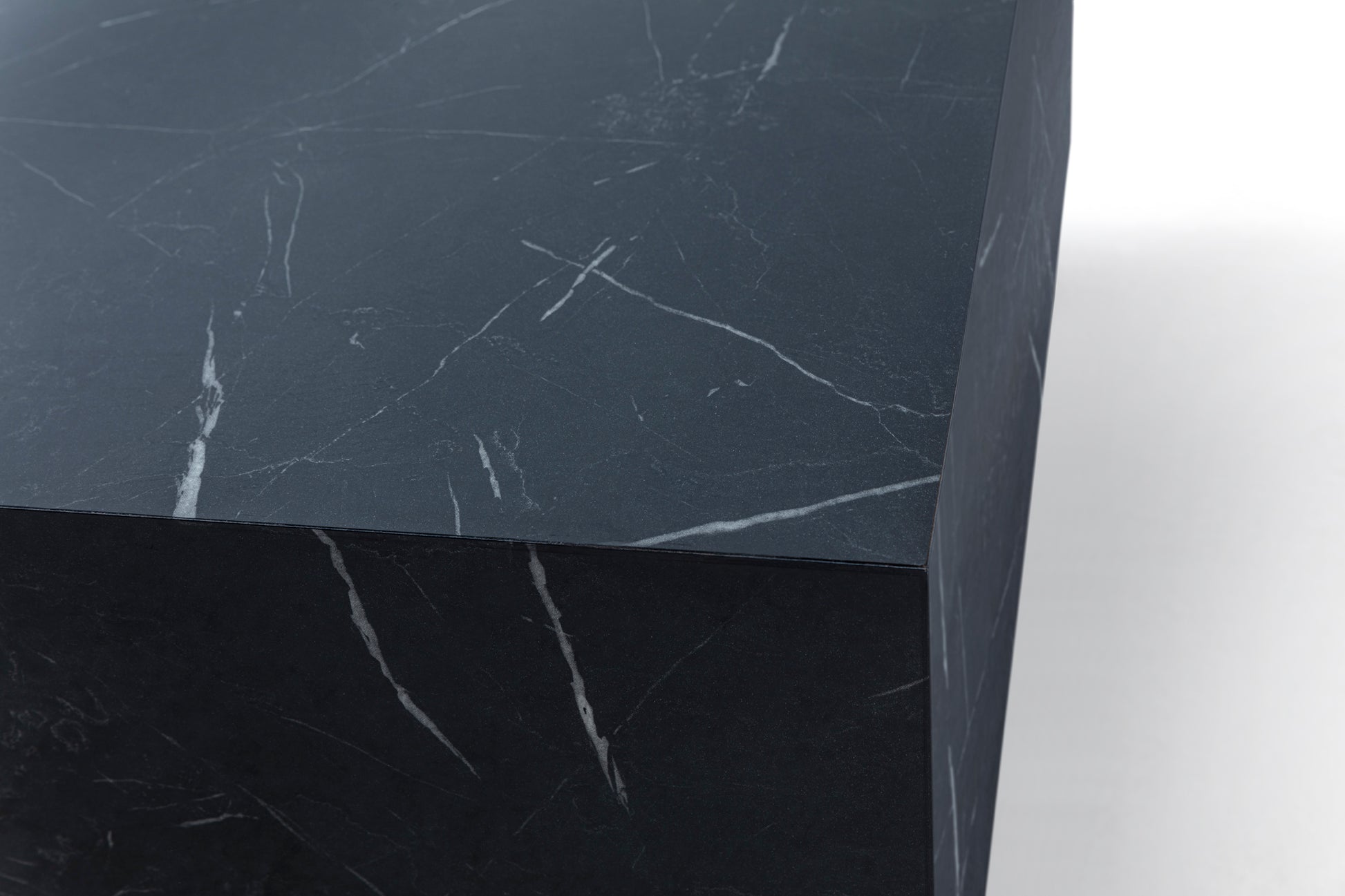 Black Marble Square Coffee Table featuring a sleek marble top and modern design, ideal for luxury interiors. Available with fast shipping across the GTA and Canada.