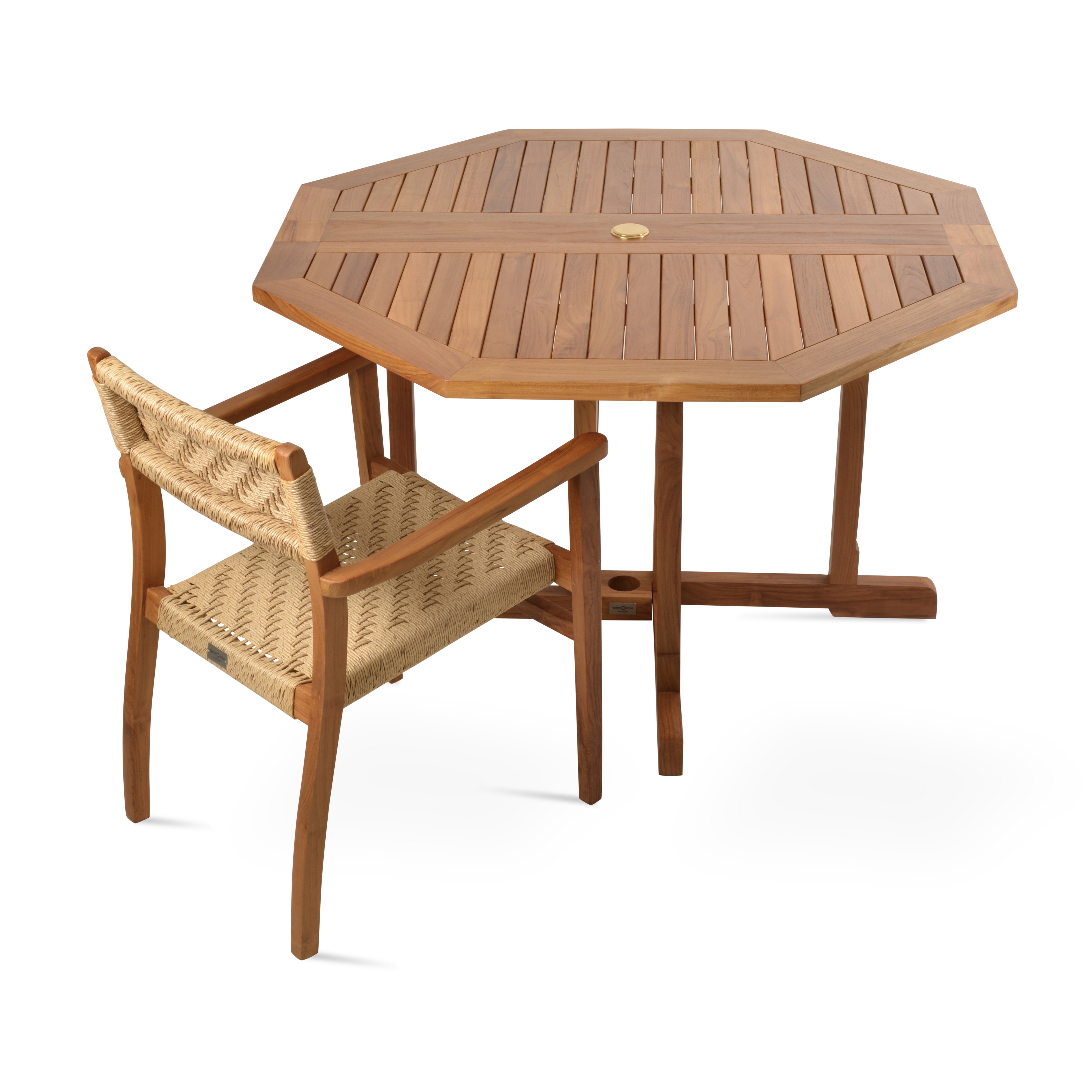 Chaise de salle à manger en teck Palermo