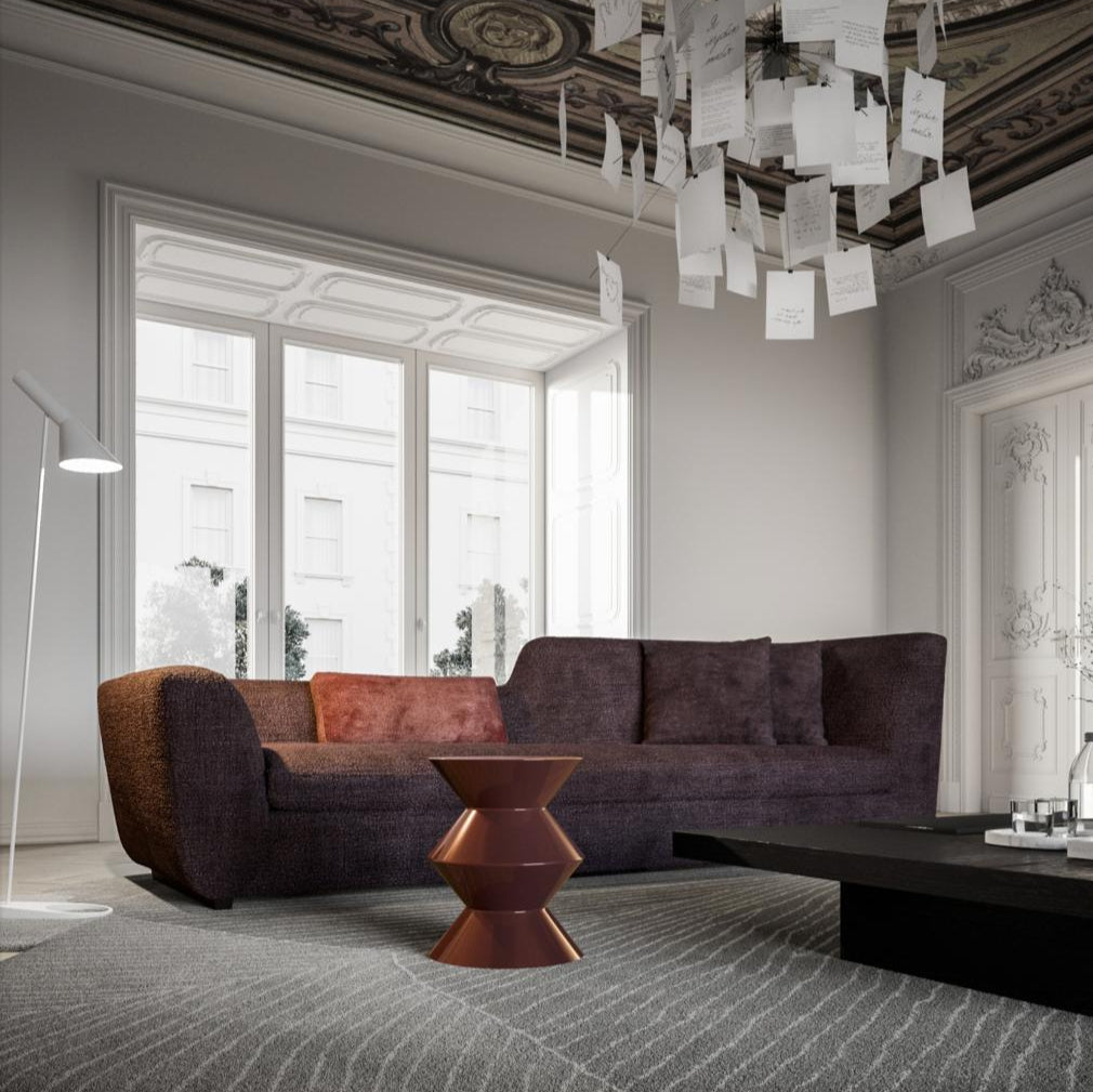 Vogue Sofa with a modern, elegant design, upholstered in luxurious fabric for customizable comfort.