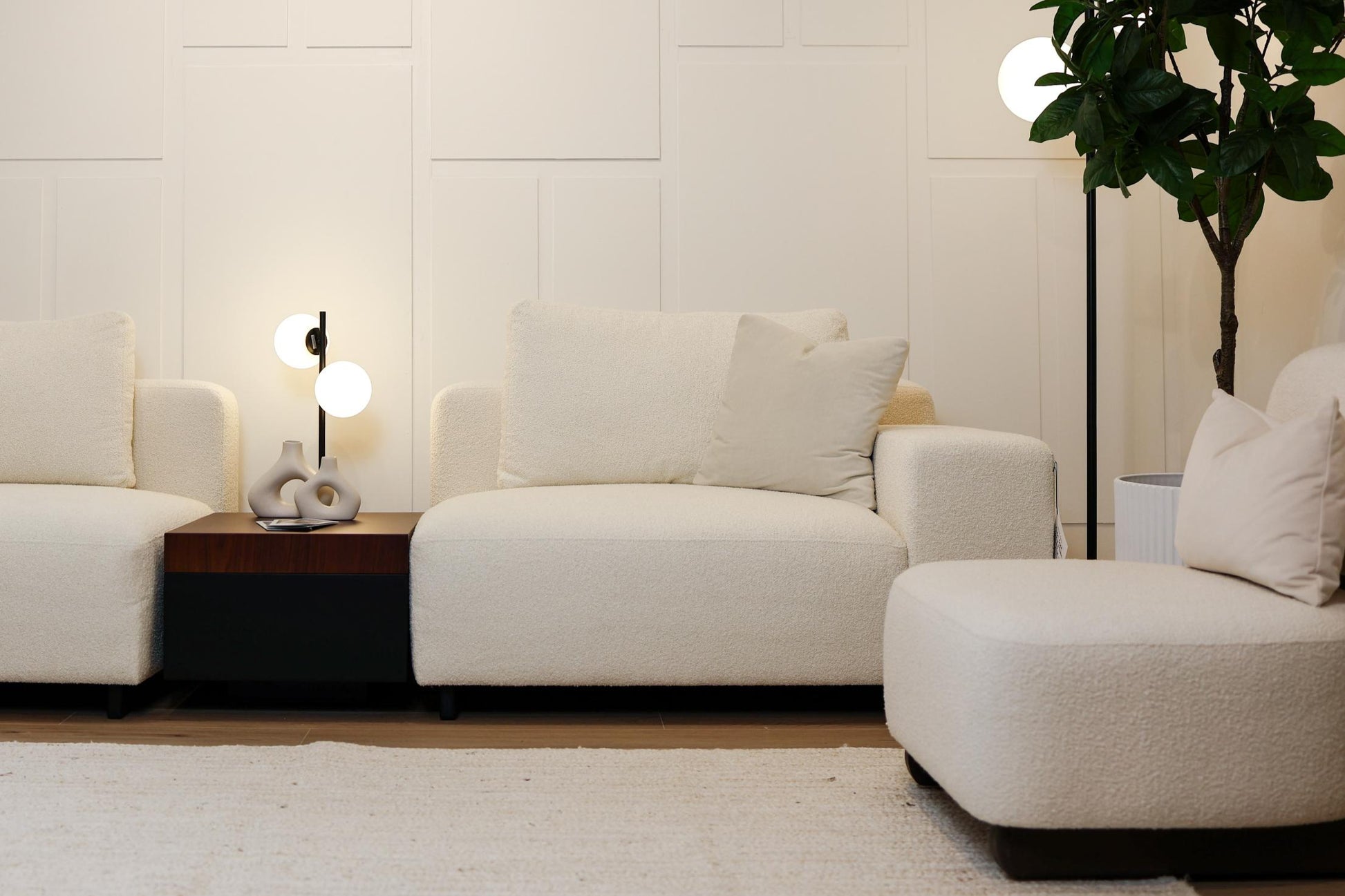 Aura Sofa with modern design, plush customizable seating, and luxurious comfort for contemporary interiors. Available with fast shipping across the GTA and Canada.