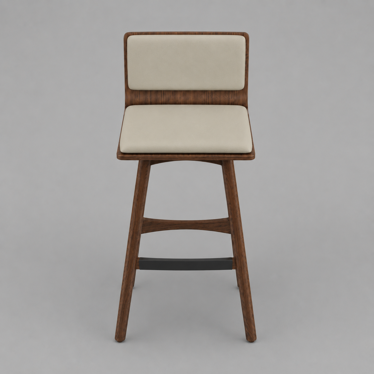 Arc Stool – Modern Wooden Bar Stool with Upholstered Seat