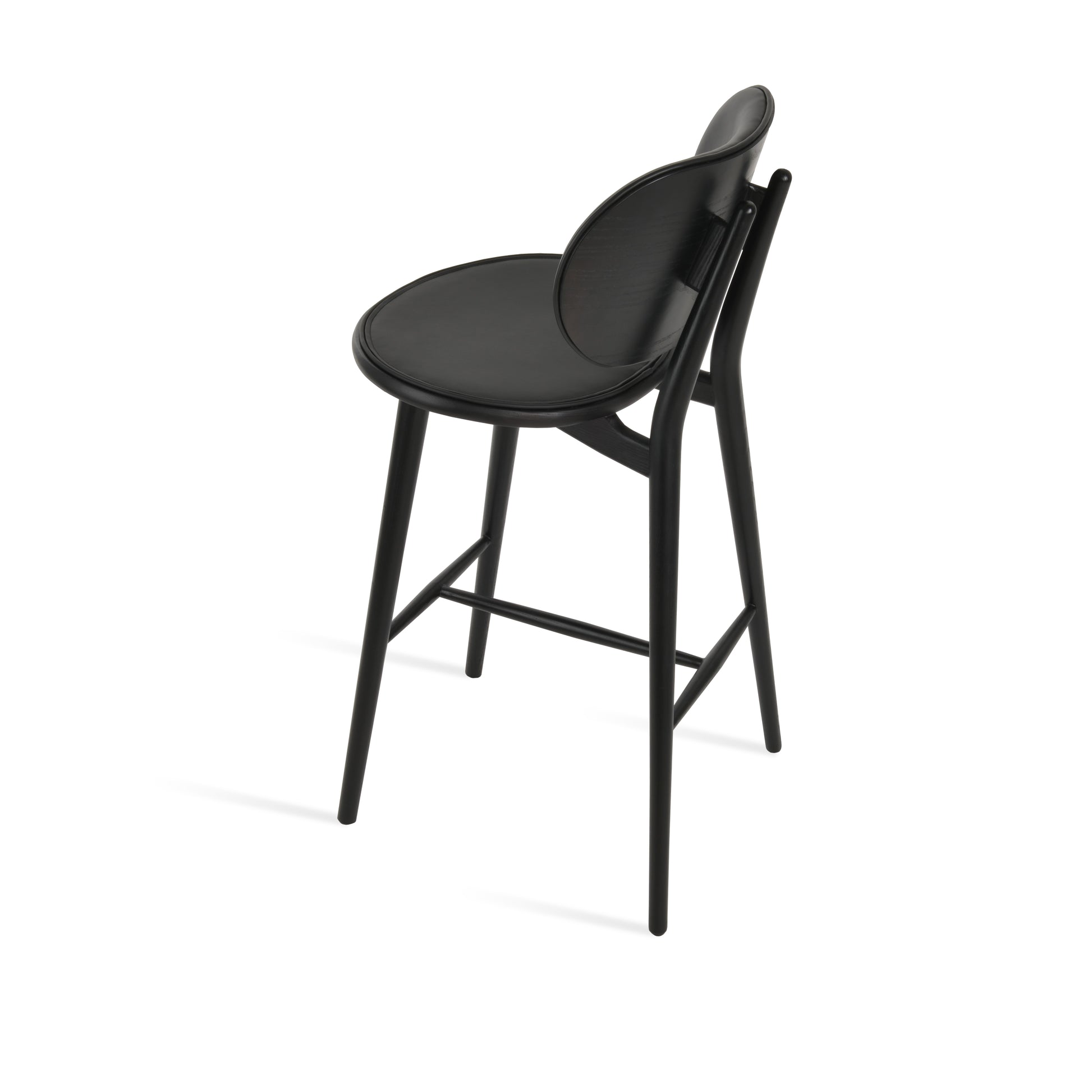 Black bar stool on a white background