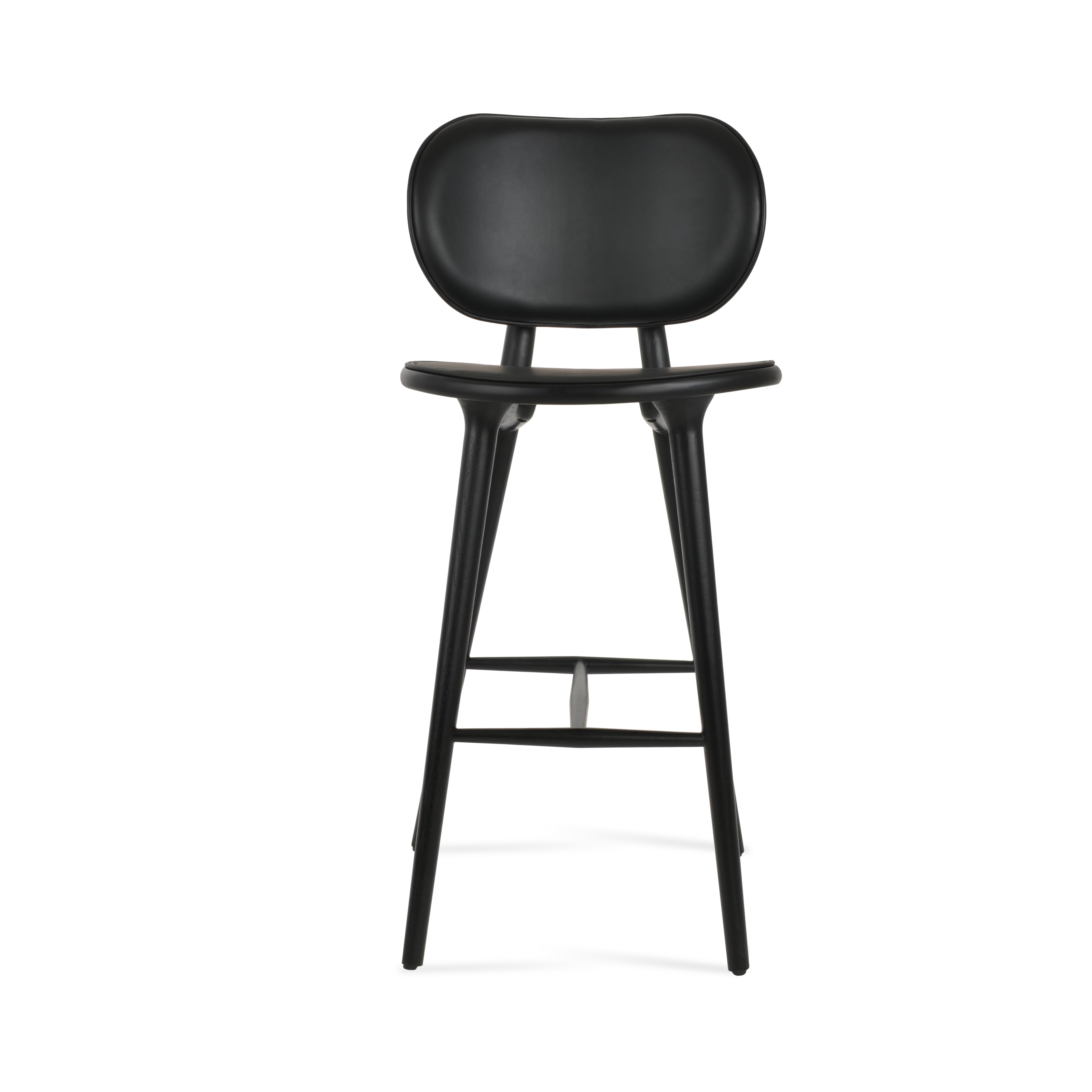 Black bar stool on a white background