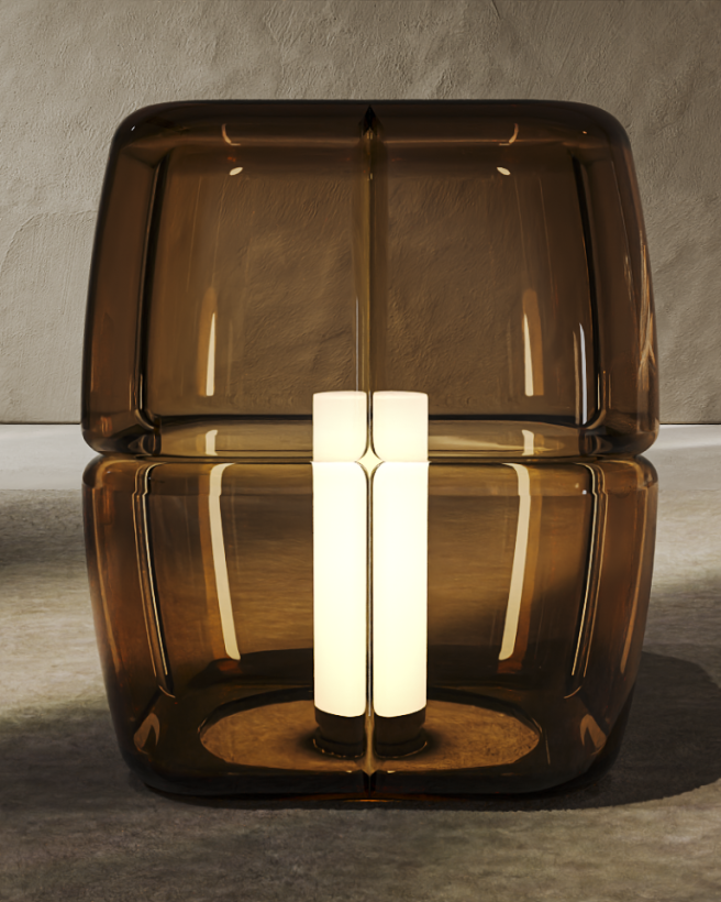 Akida Glass Side Table