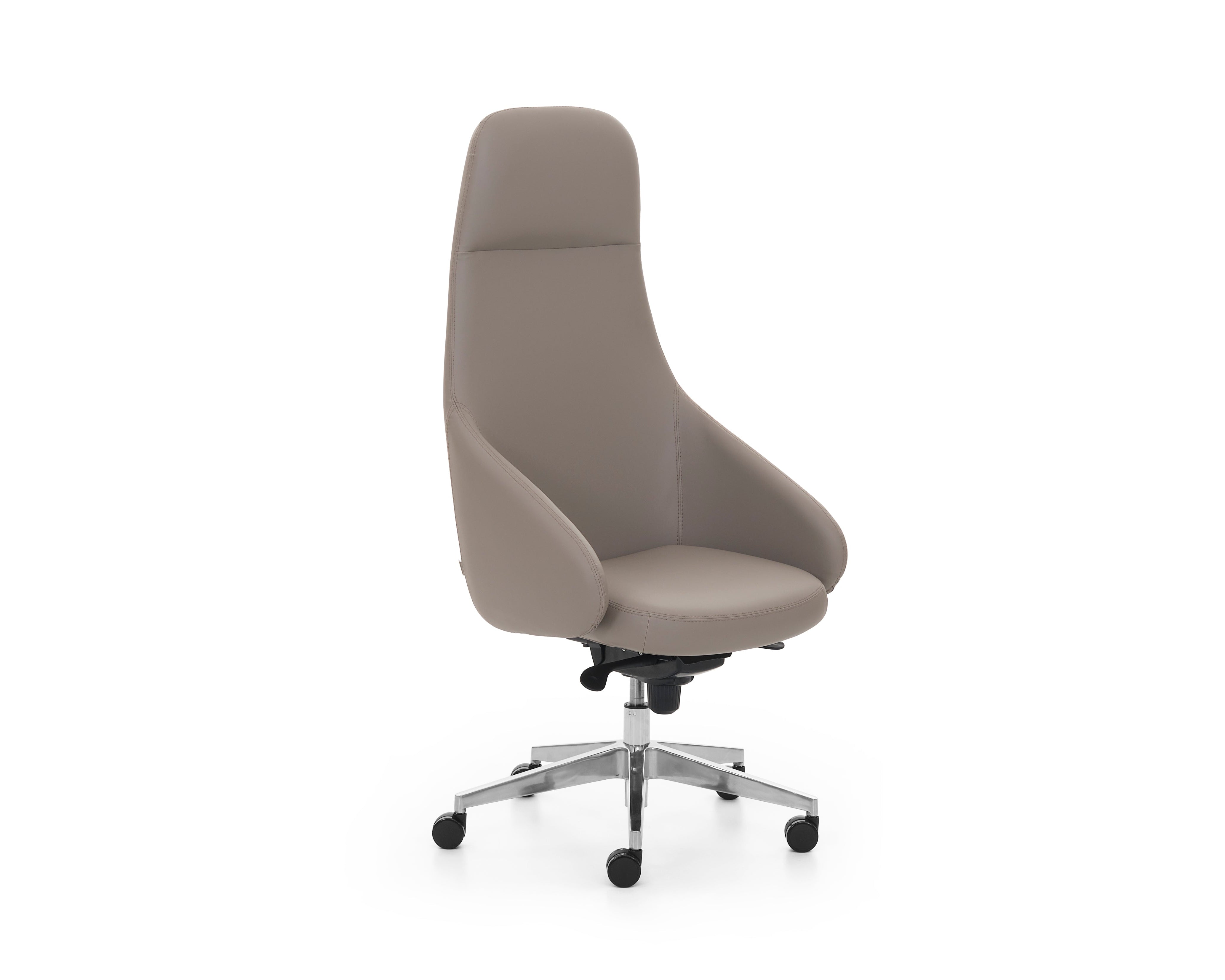 Gray office chair on a white background