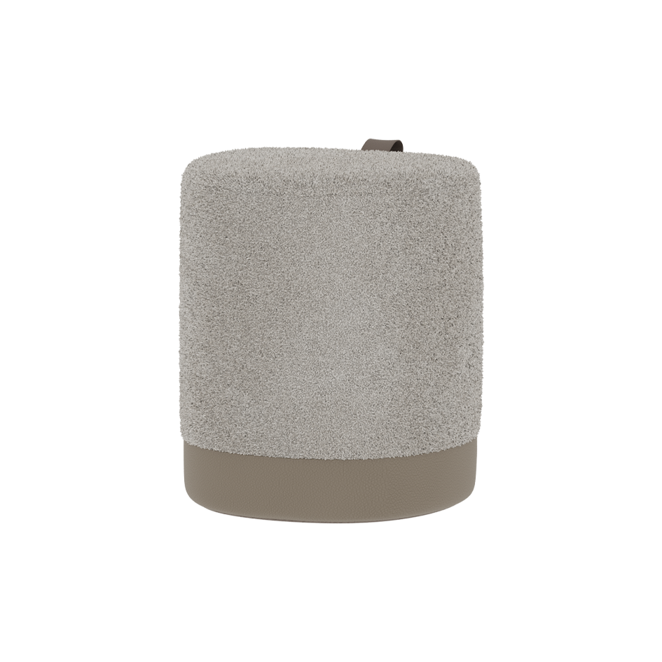 Textured cylindrical container on a white background