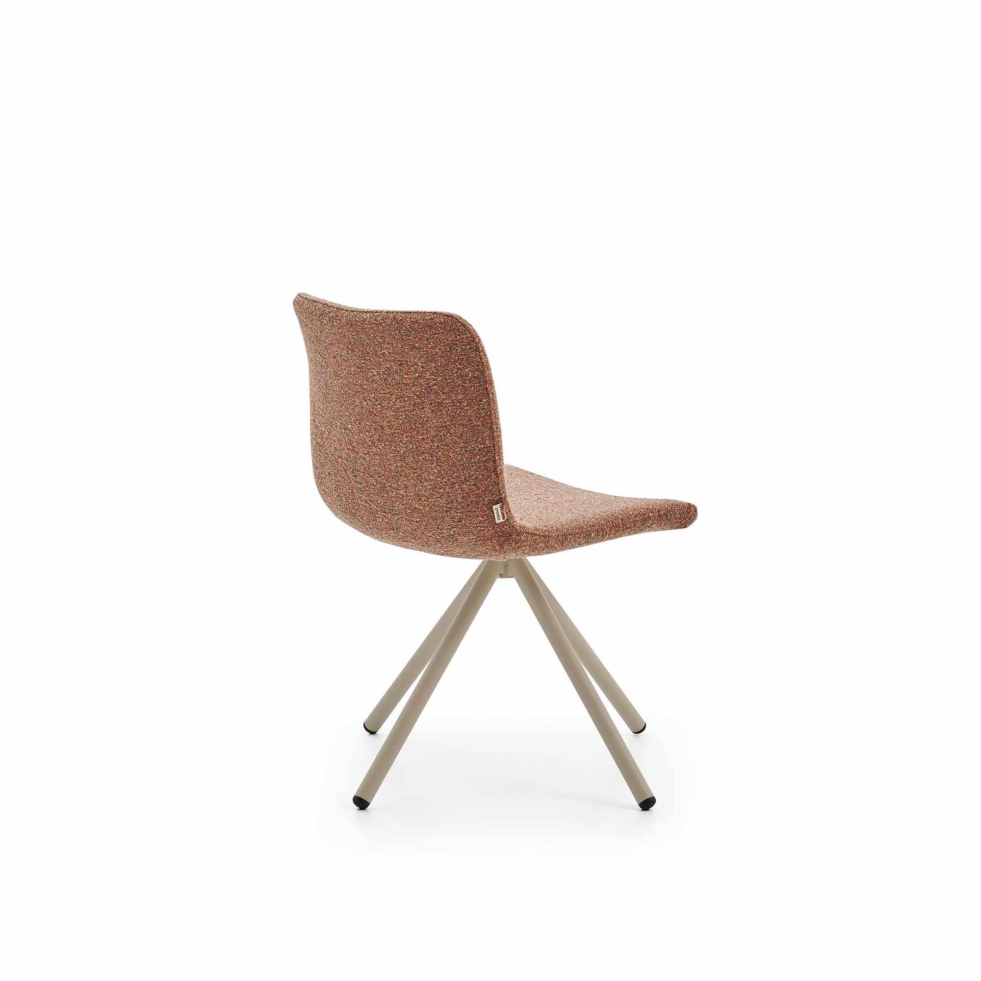 Brown chair with beige legs on a white background