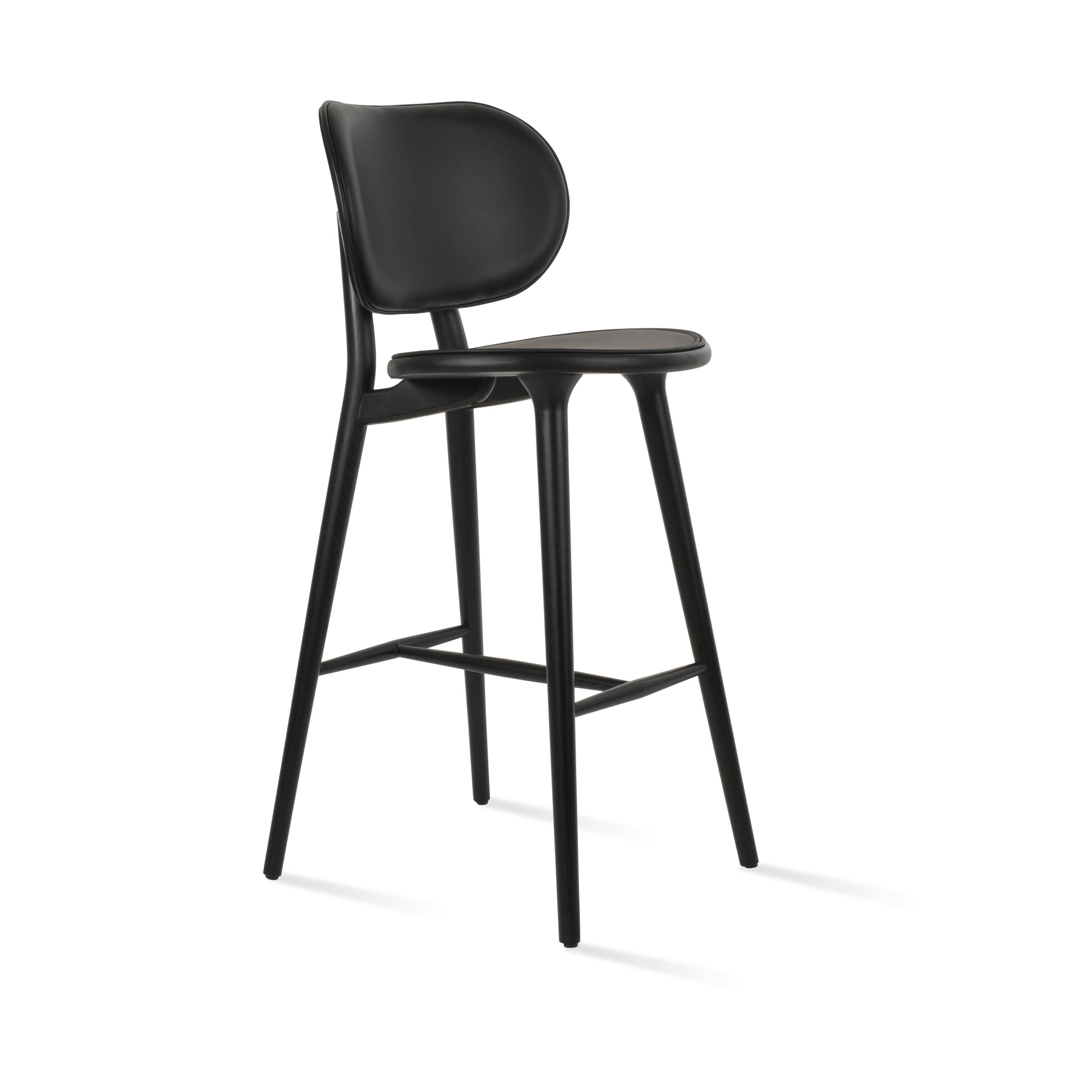 Black bar stool on a white background