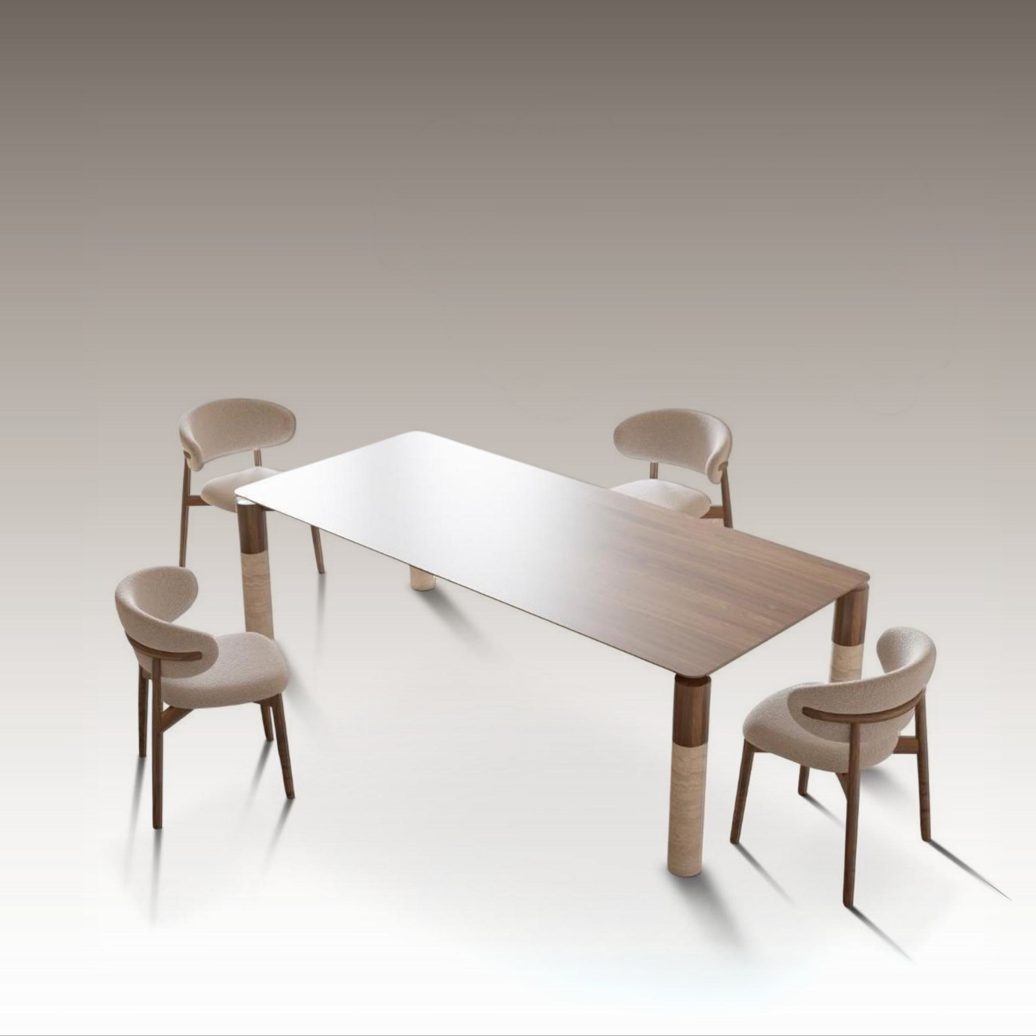 Cascade Dining Table with modern design and customizable options, ideal for elegant and contemporary dining rooms. Available with fast shipping across the GTA and Canada.