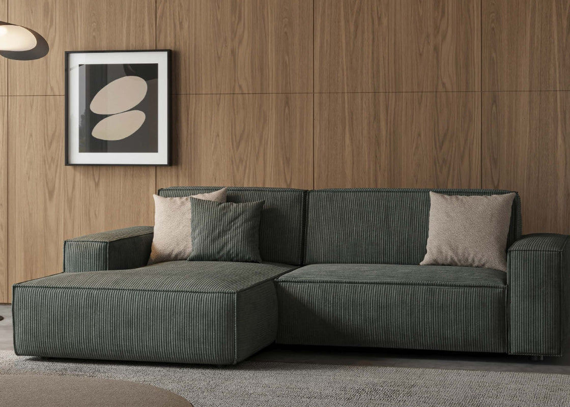 Front view of the Comfort Loft Sofa Bed, showcasing its modern design and sleek lines.