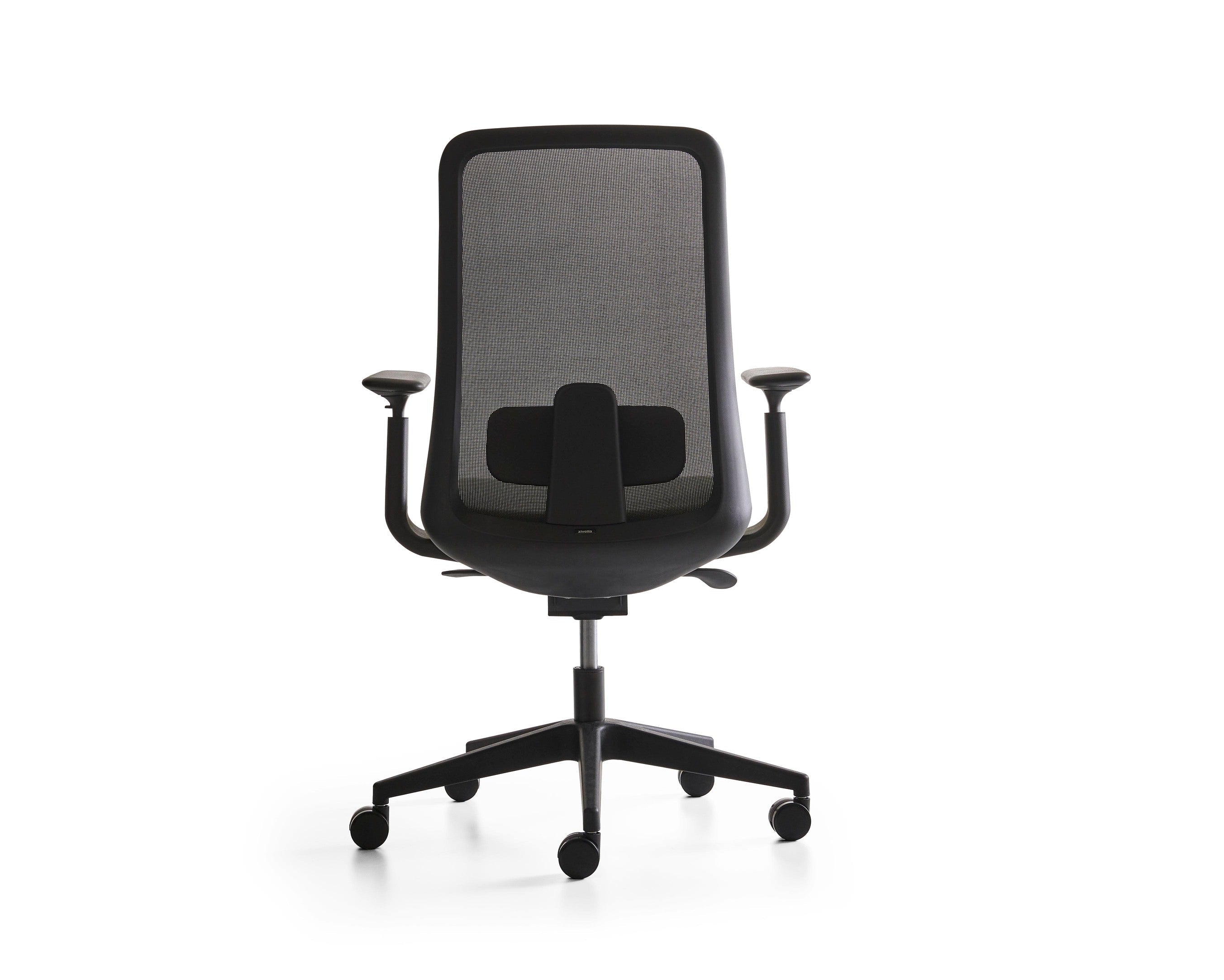 Eva Office Chair showing a back view with a mesh backrest and ergonomic design, ideal for modern office environments.