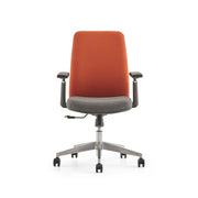 Fera Executive Chair in orange with gray seat on white background