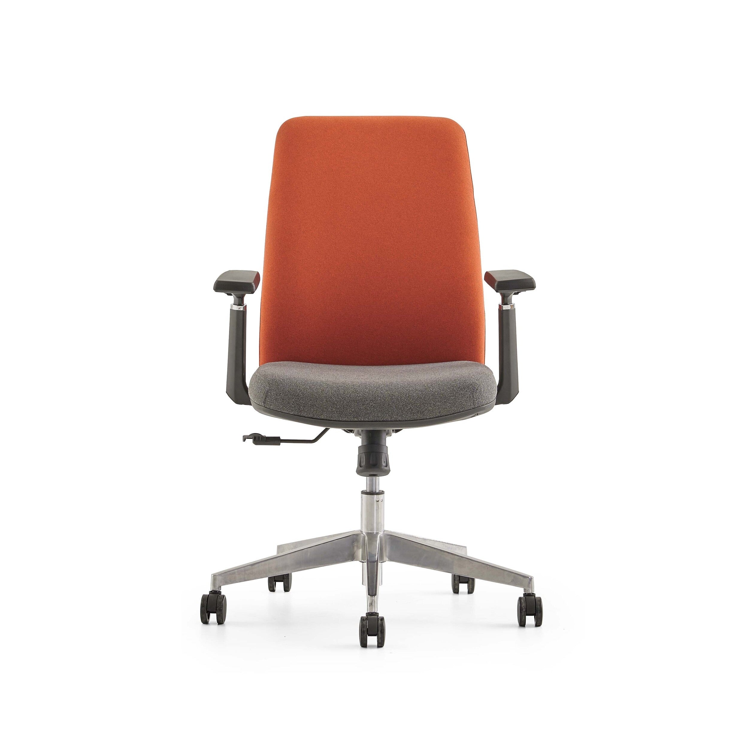 Fera Executive Chair in orange with gray seat on white background