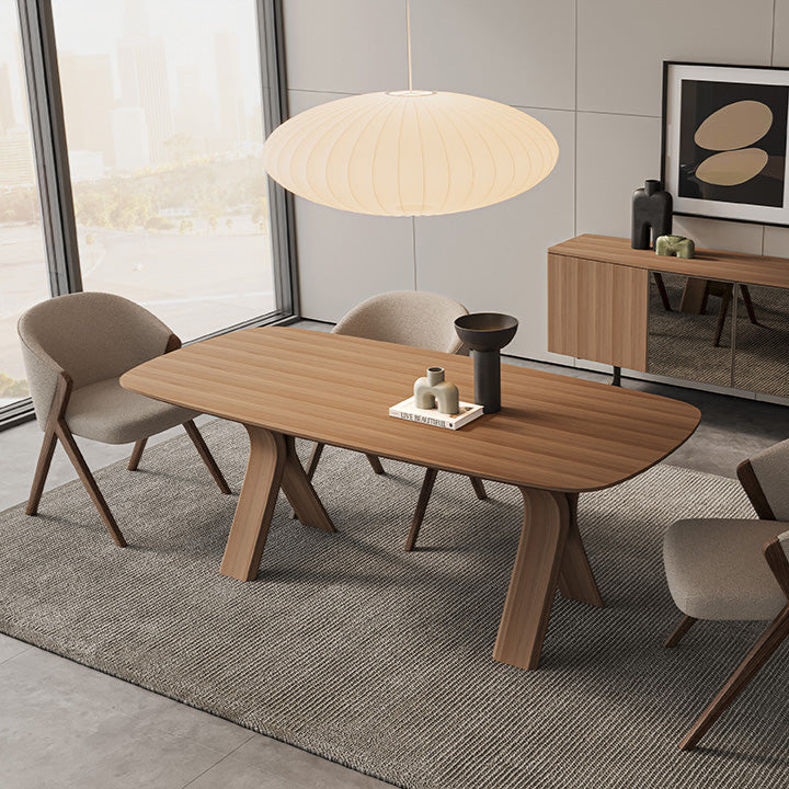 Close-up of the Koza Dining Table’s smooth surface, showcasing its high-quality materials and sleek finish.