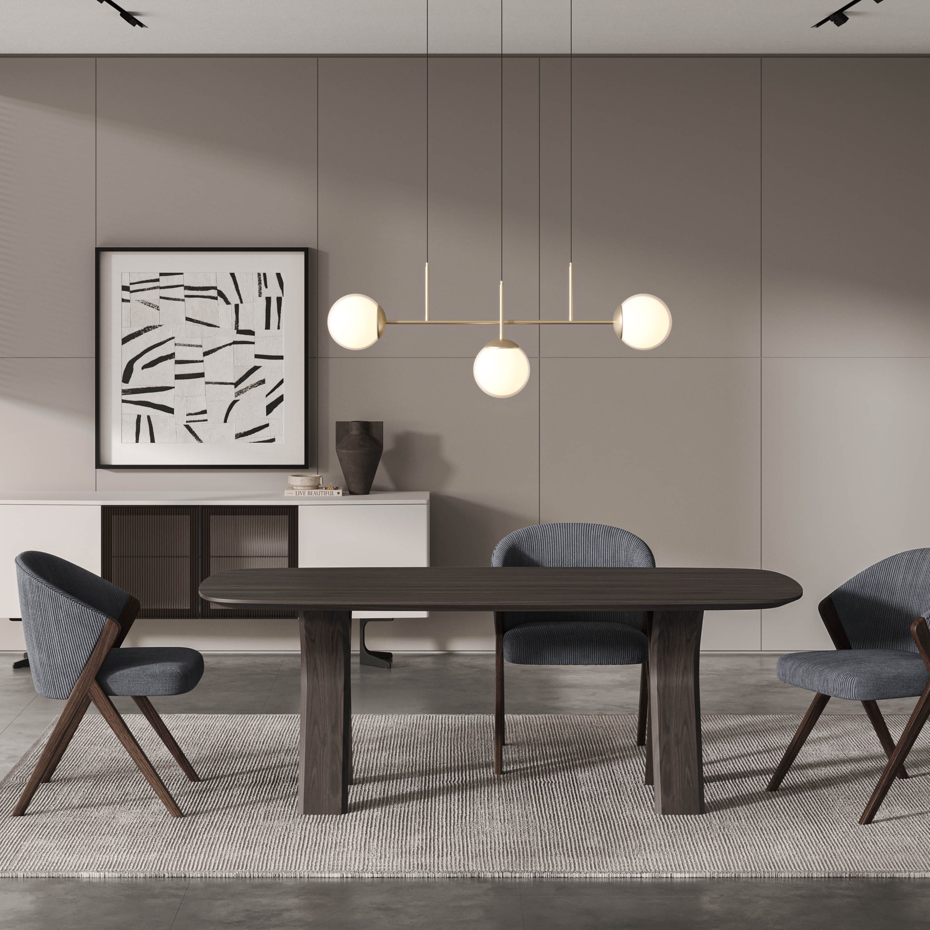 Detailed close-up of the Koza Dining Table’s surface texture, highlighting its premium craftsmanship.