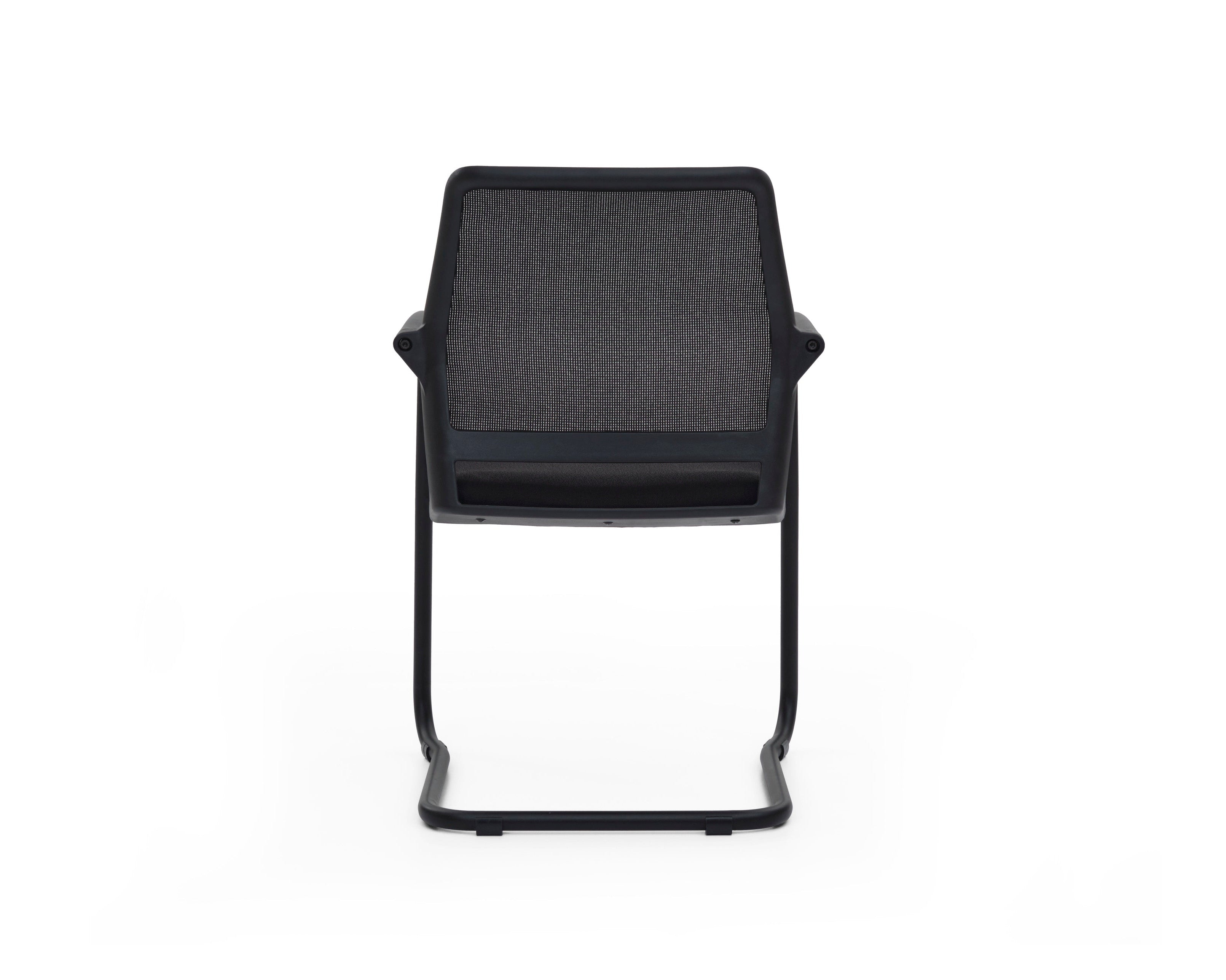 Black office chair on a white background