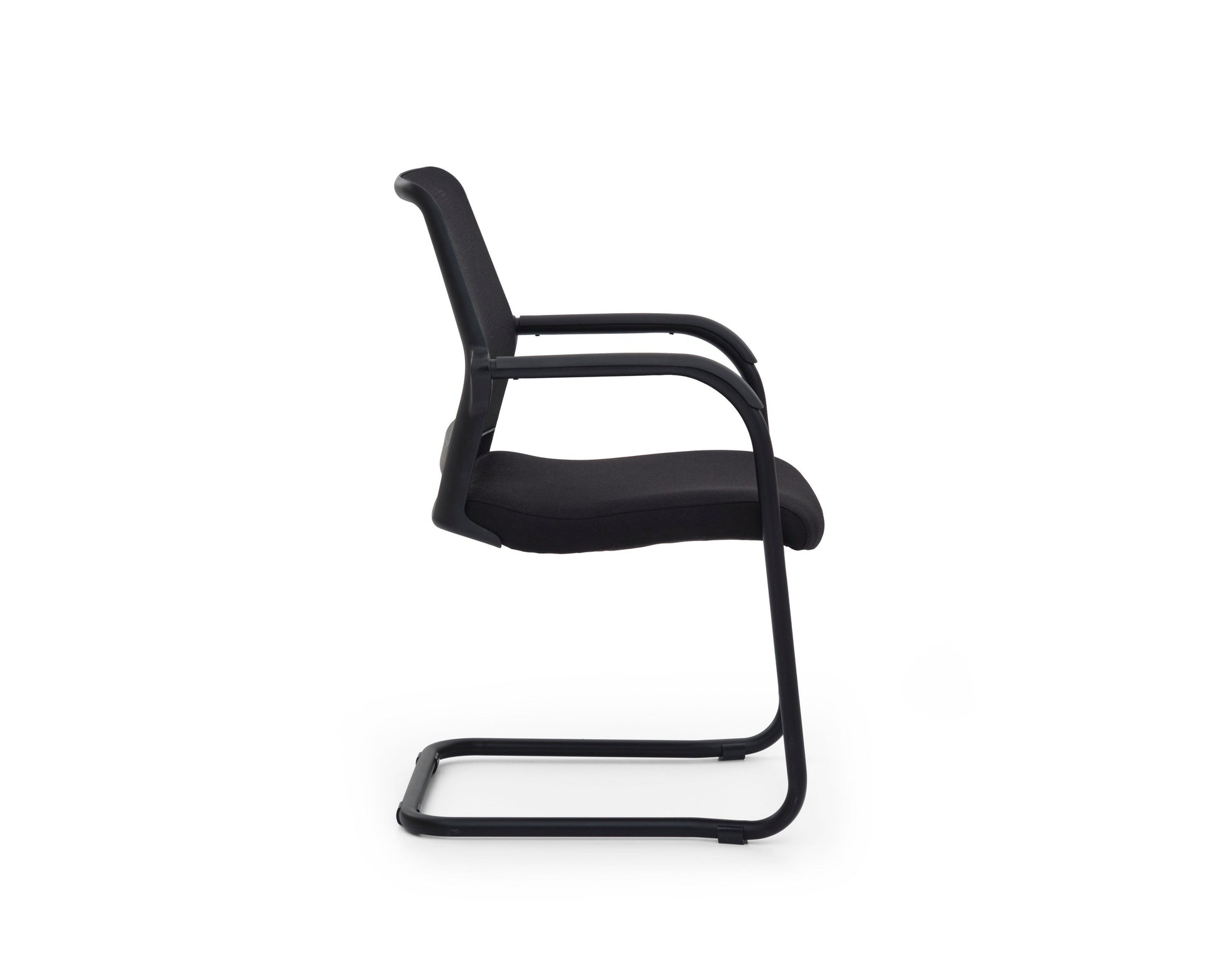 Black office chair on a white background