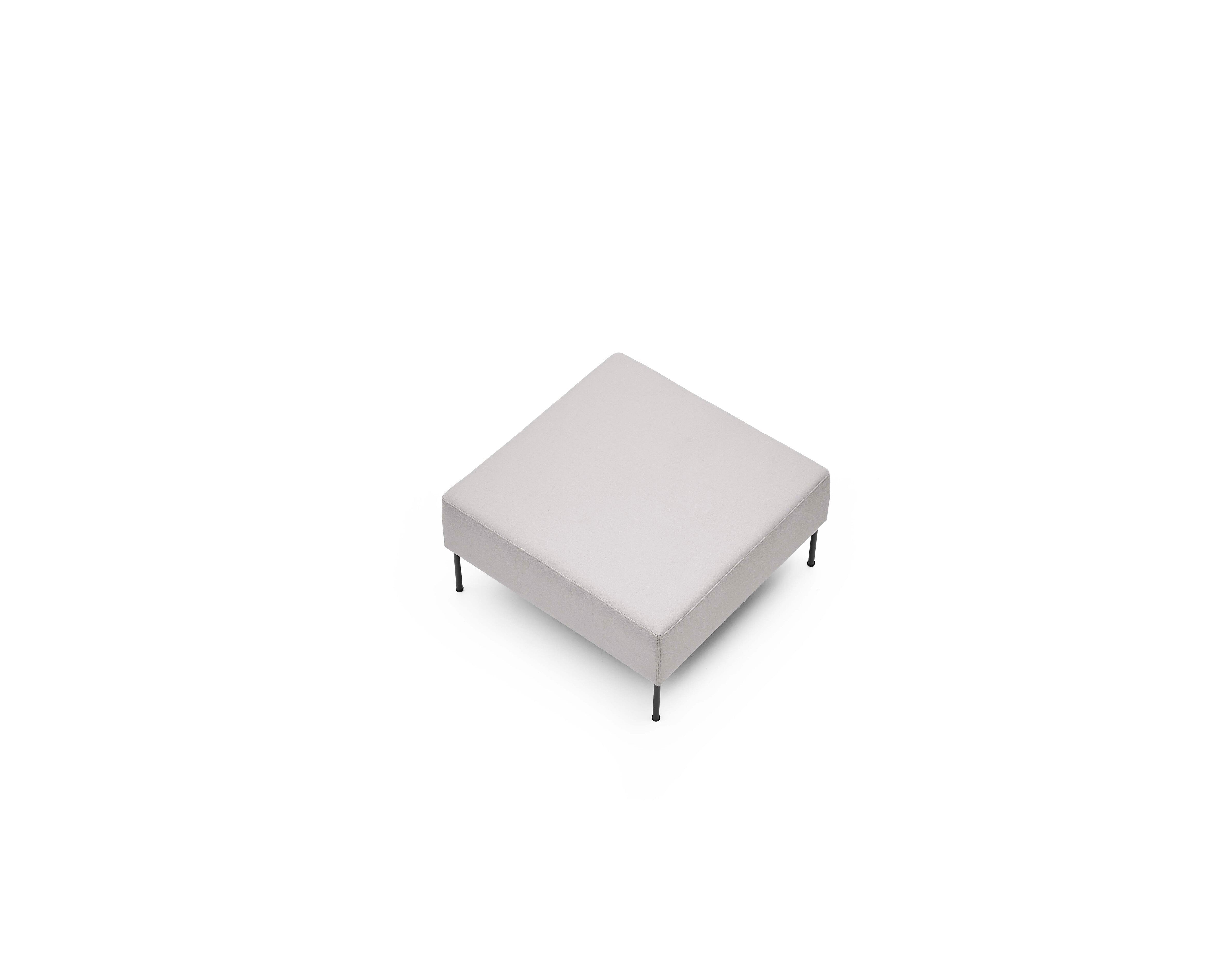 Gray ottoman on a white background