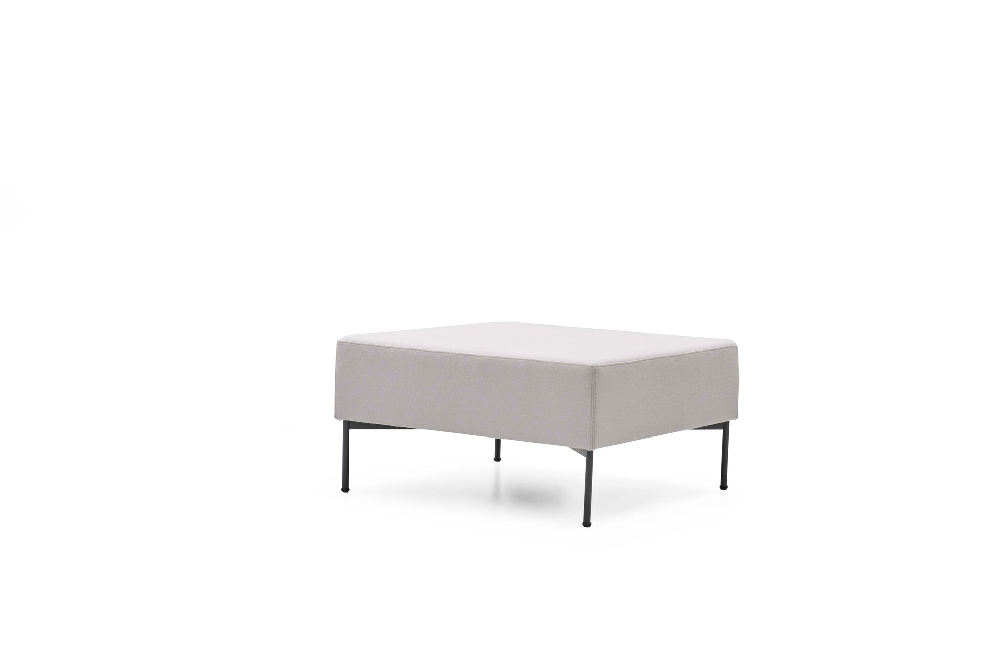 White ottoman on a white background