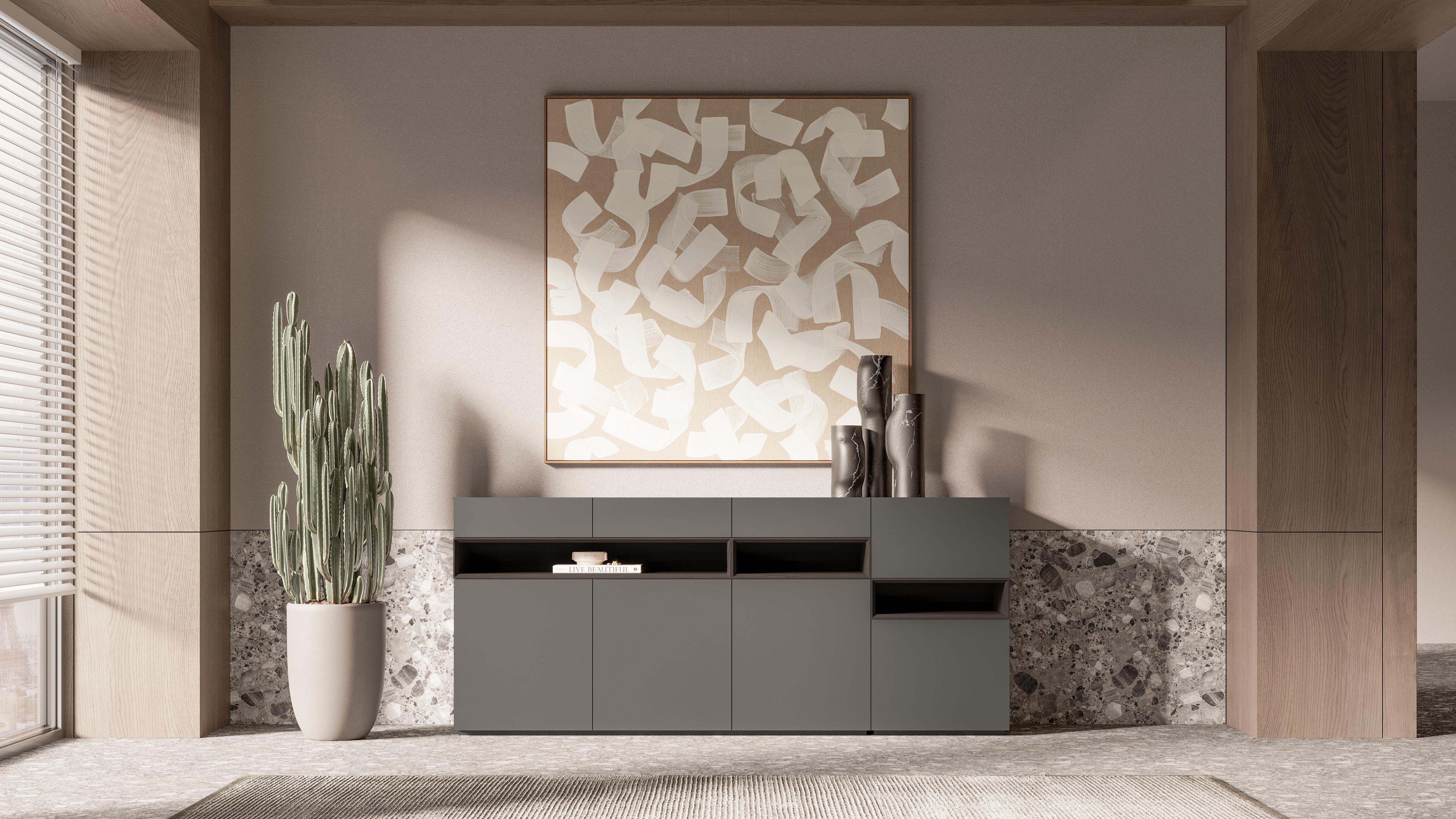 Close-up of the Lupa Console’s detailing, highlighting craftsmanship and quality materials.