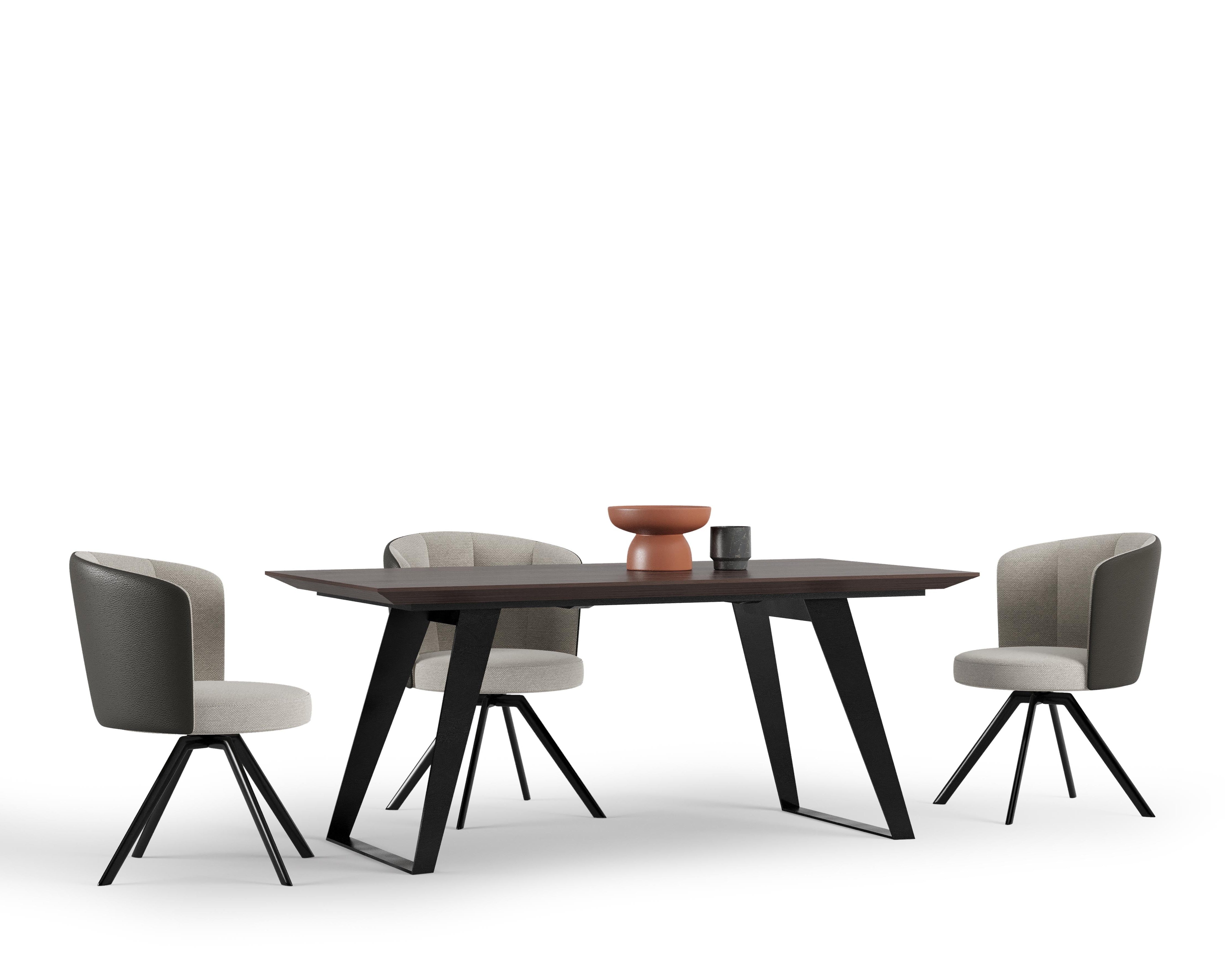 Close-up of the Lupa Dining Chair seat, showcasing its premium upholstery and soft cushioning.