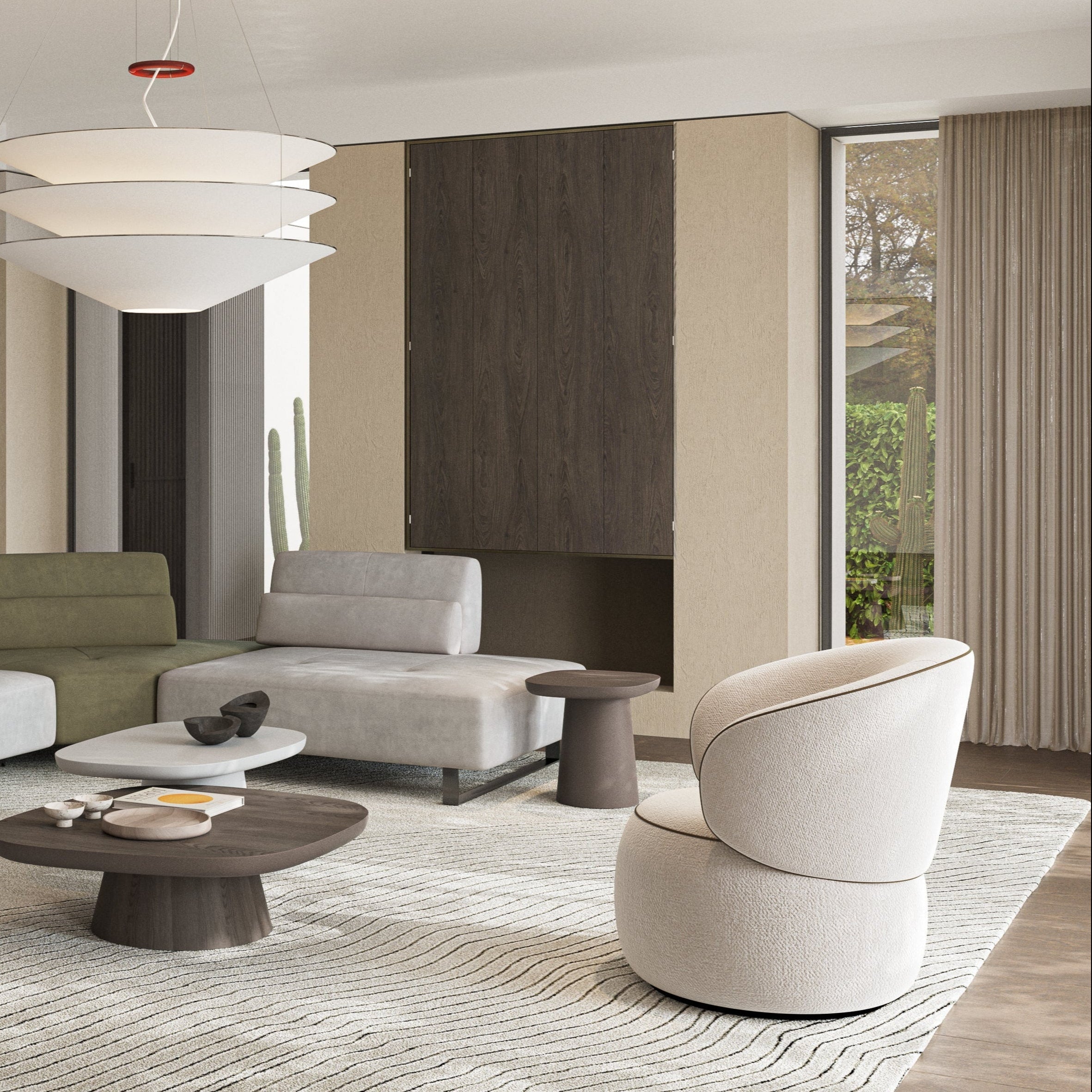 Moss Swivel Armchair
