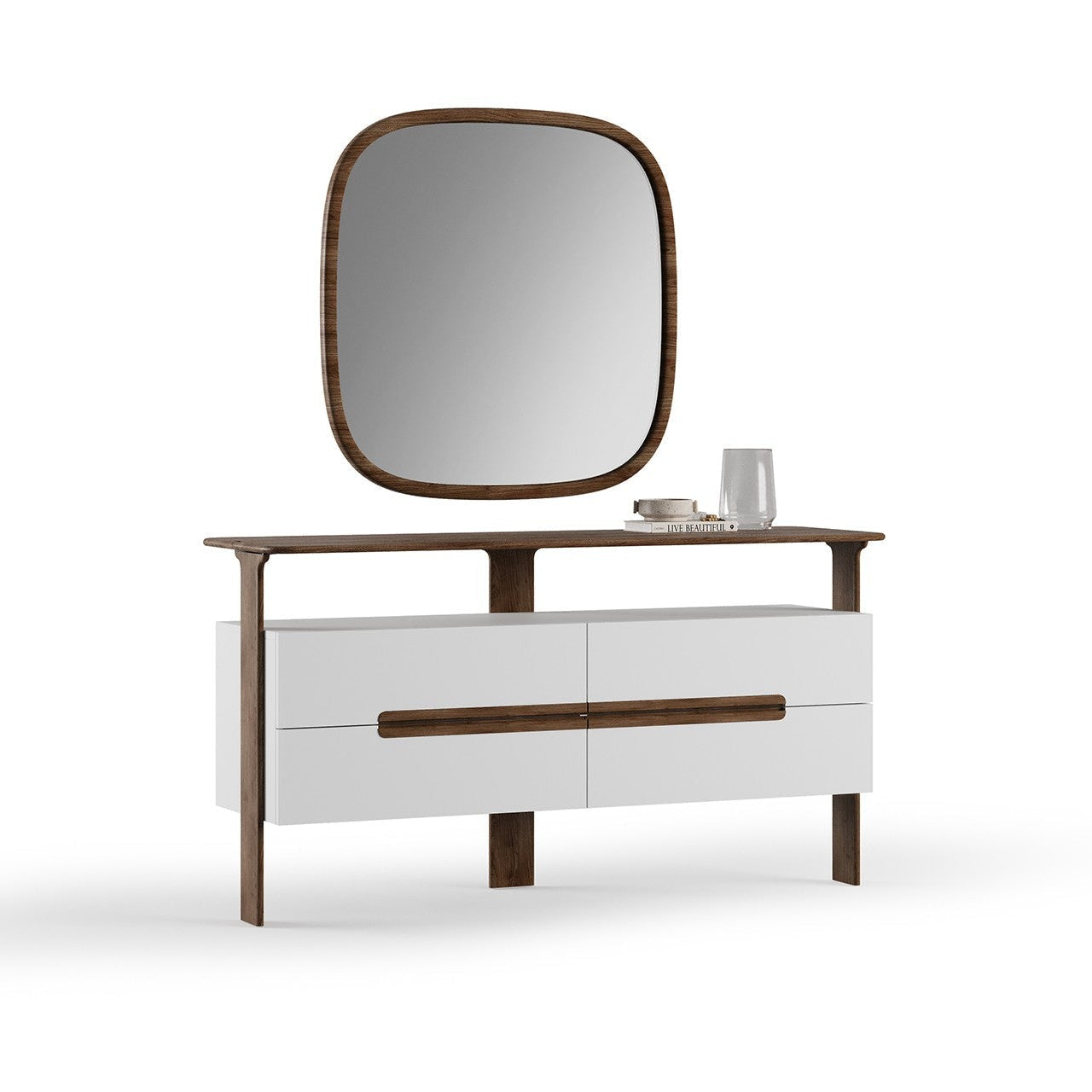 Interior view of the Nova Dresser’s drawers, highlighting smooth operation and spacious compartments.