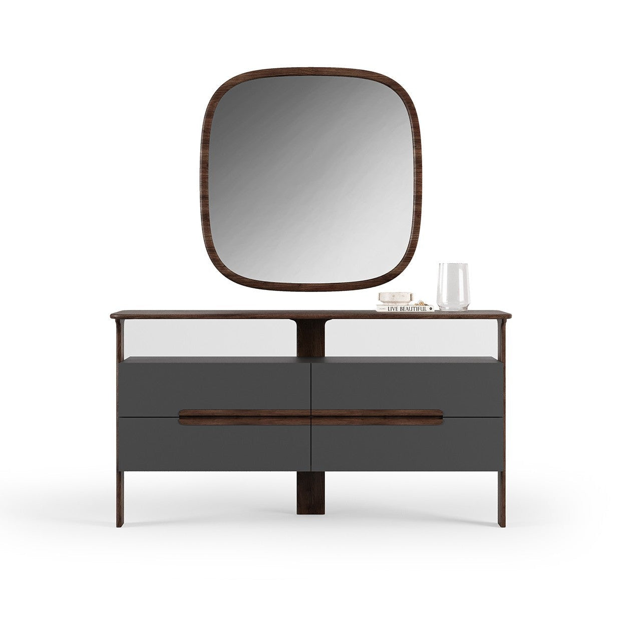 Side angle of the Nova Dresser highlighting its contemporary design and premium craftsmanship.