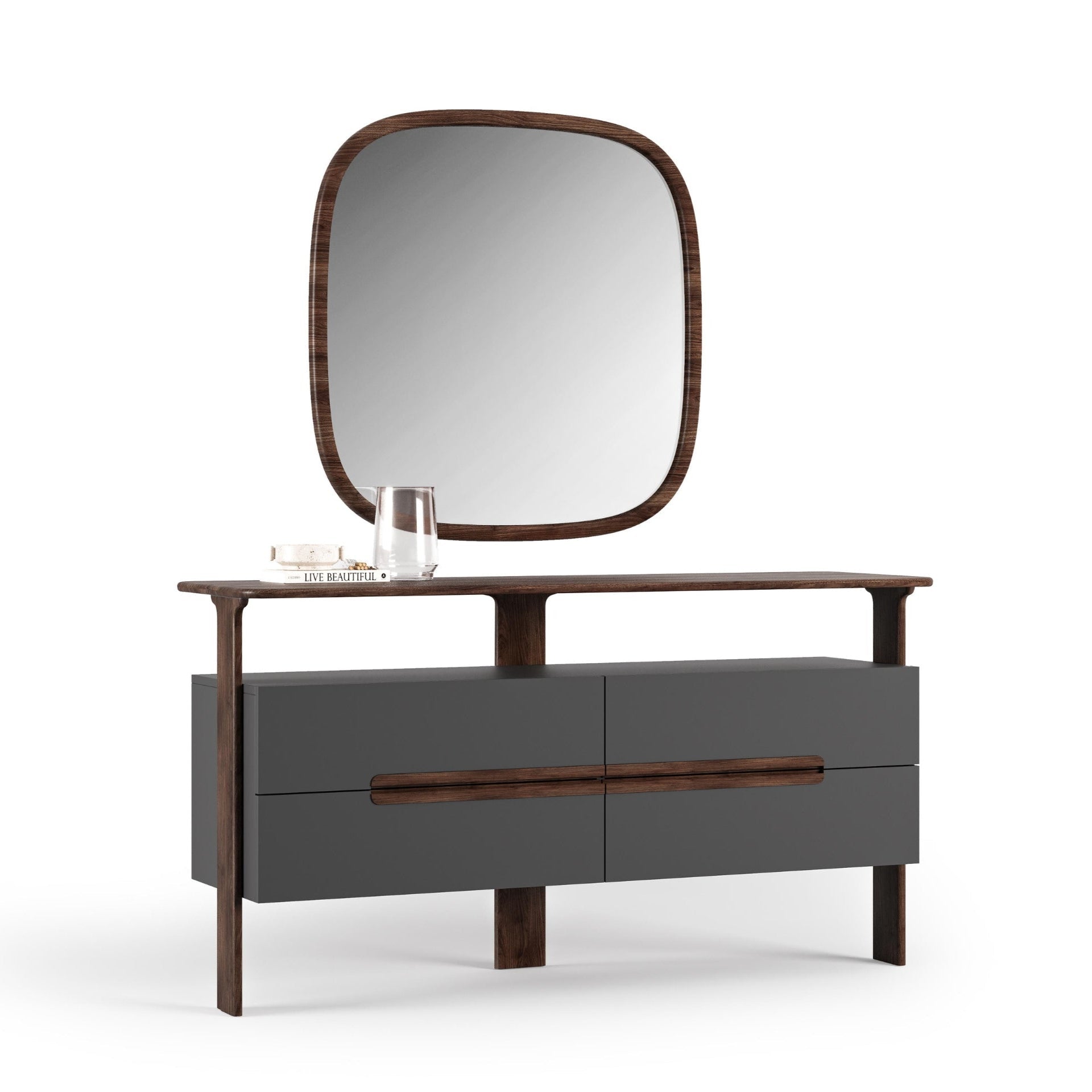 Nova Dresser styled in a modern bedroom, offering both functionality and elegant design.