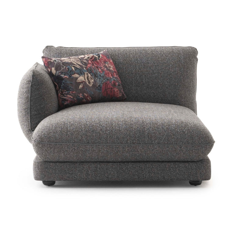 Combined front and side view of the Orbit Plus Modular Sofa, showcasing its full design and modular adaptability.