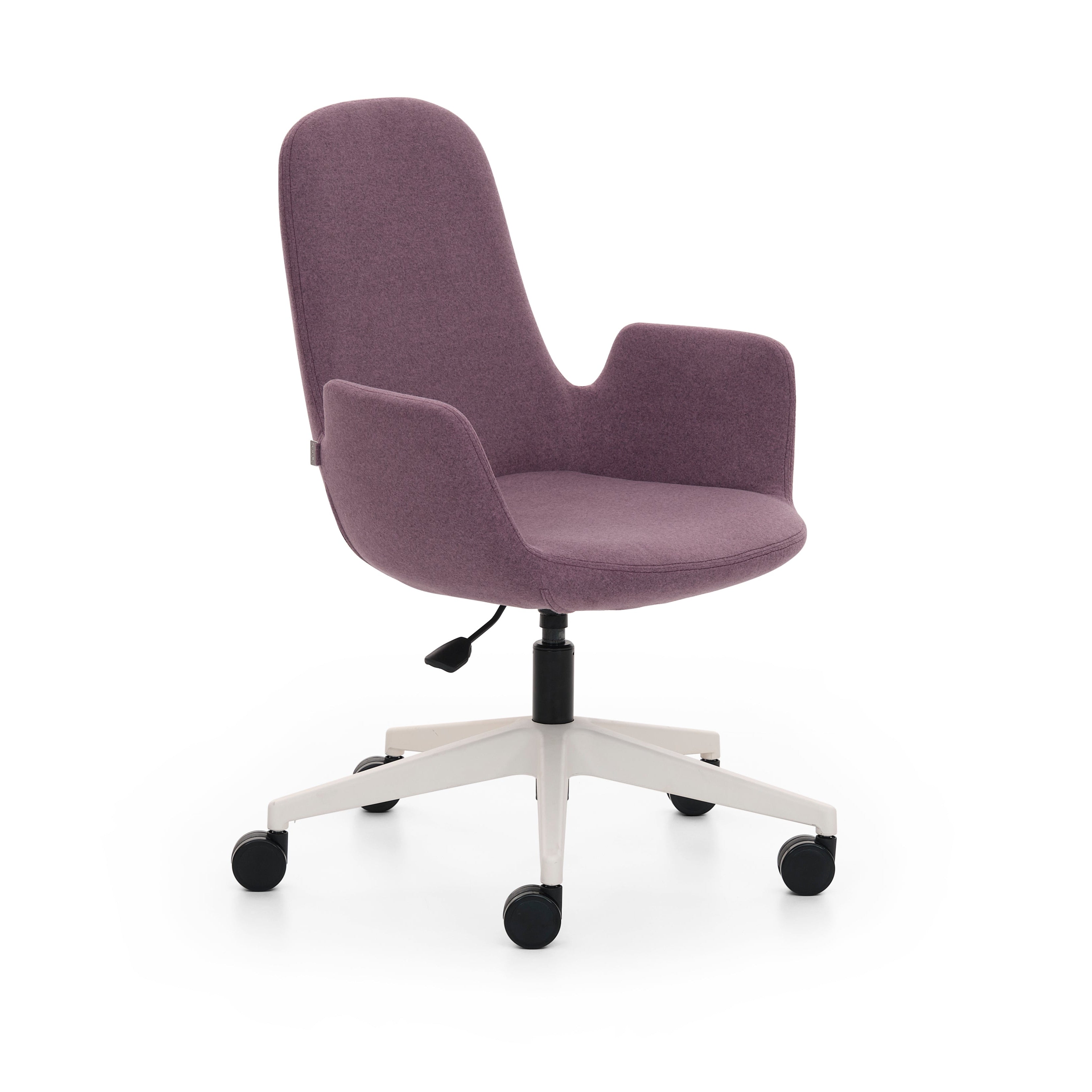 Pod Office Chair in purple, angled view on white background