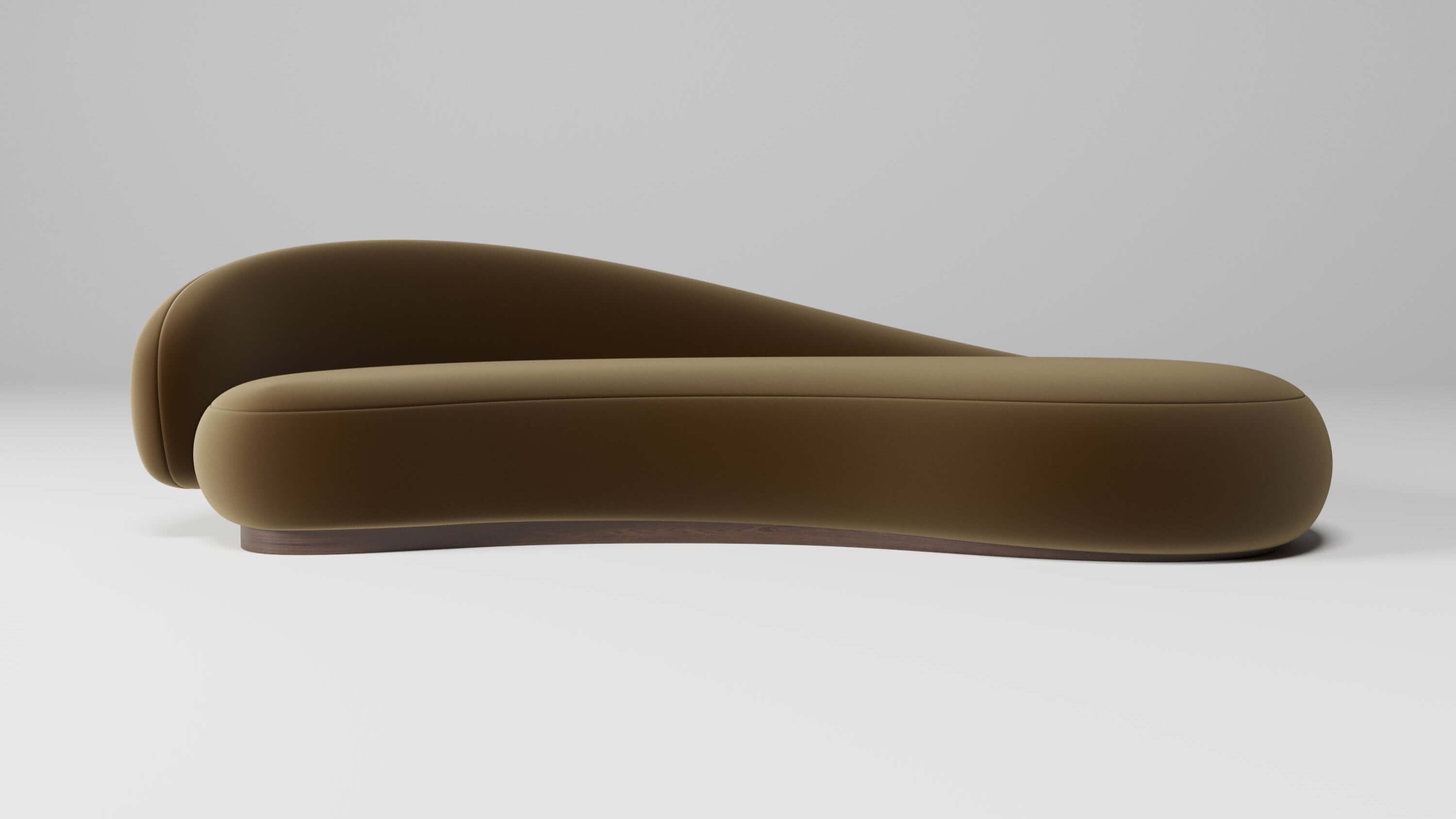 Papilio Curved Sofa, modern design with smooth, flowing lines and inviting comfort for open living spaces.