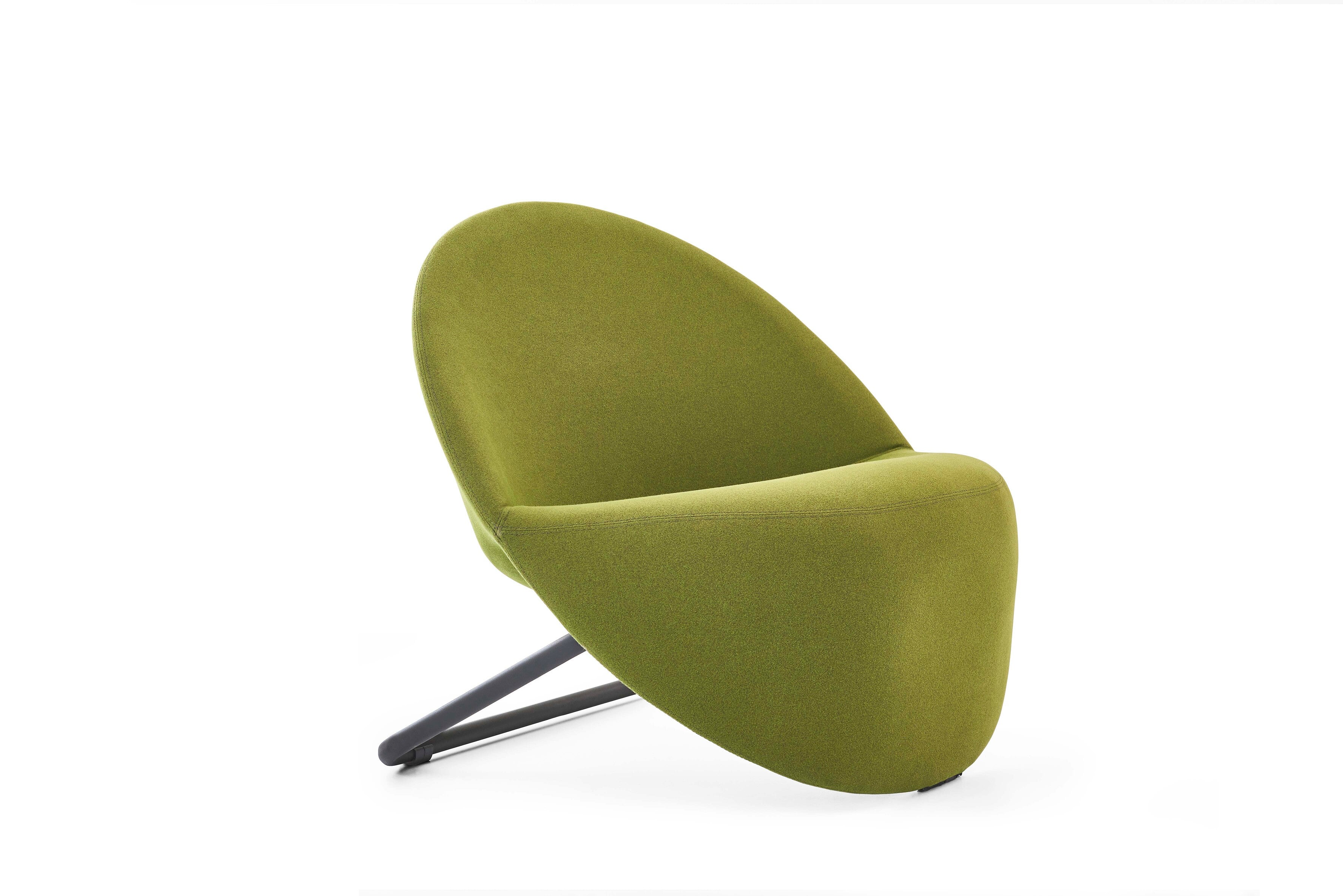 Green chair on a white background